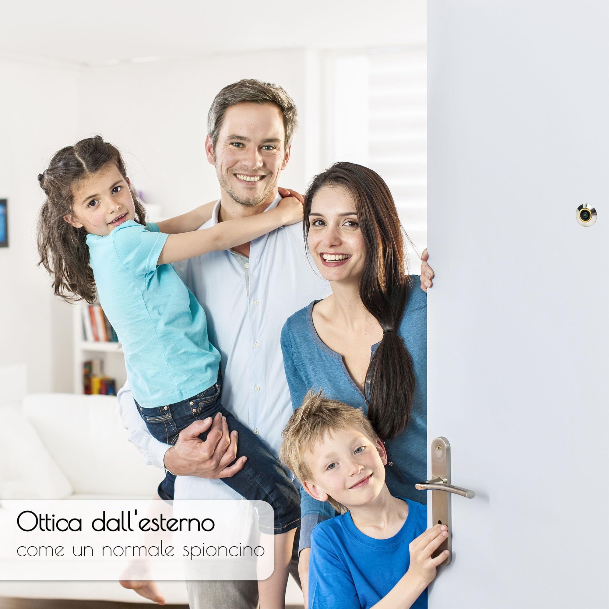 DoorCAM DC2 PLUS spioncino digitale elettronico per porta, telecamera 38mm a 110mm, Solo movimento