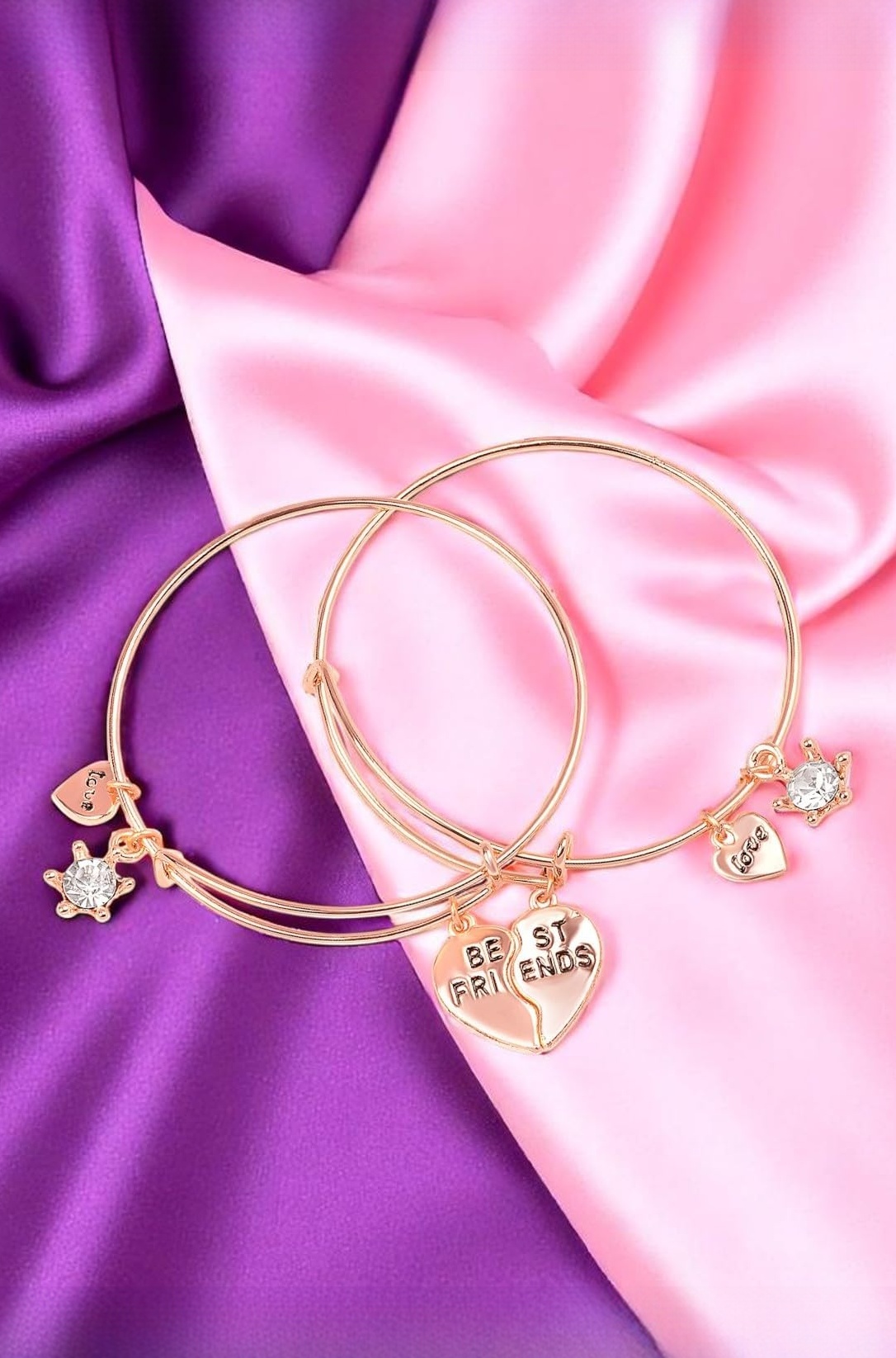 Funky Best Friends Love Bracelets for Girls and Women (PABRCO1100414PR)