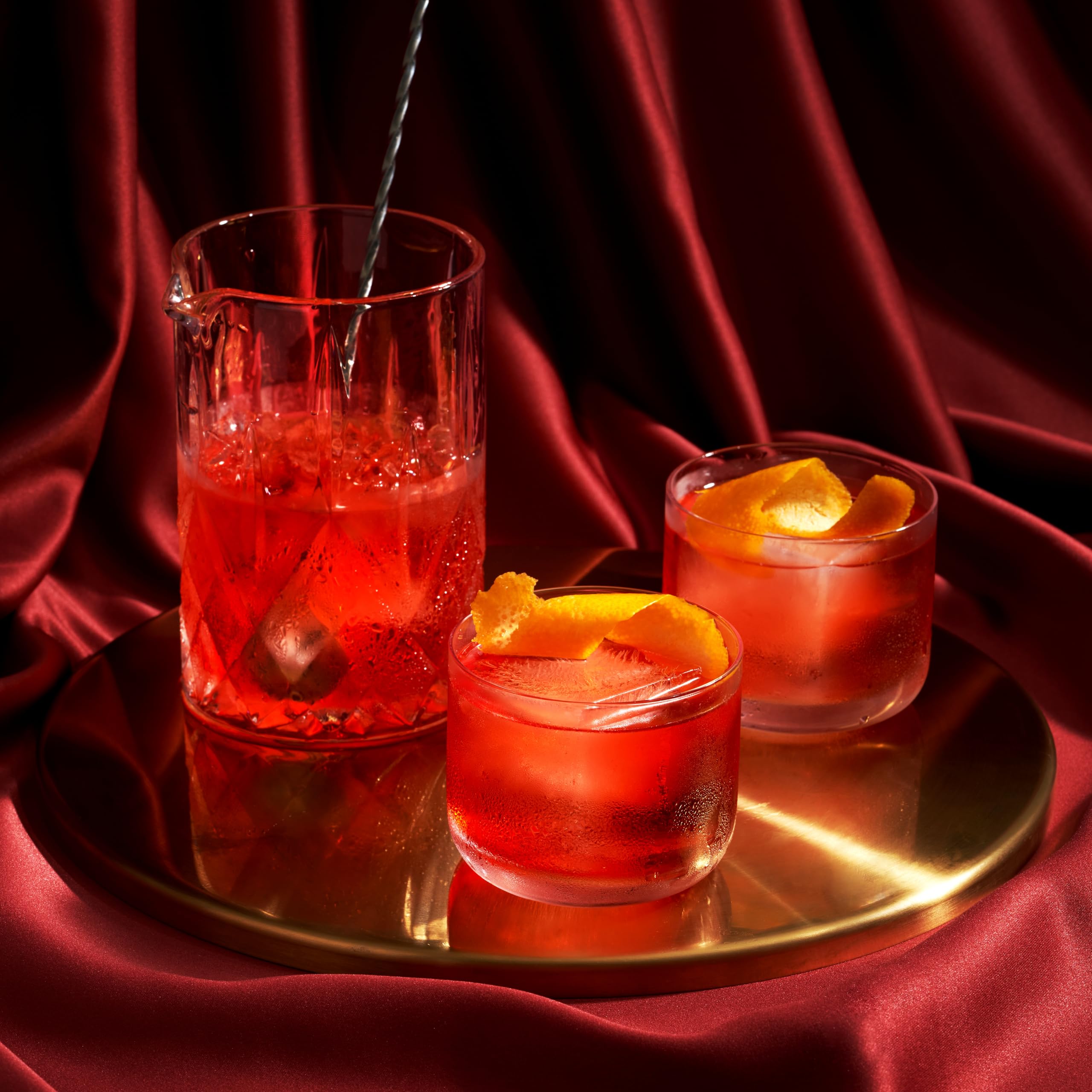 Viski Kryształowe kubki Negroni zestaw 2 sztuk, bezołowiowe szkło kryształowe premium, stylowe szklanki koktajlowe Lowball, zestaw upominkowy, 237 ml