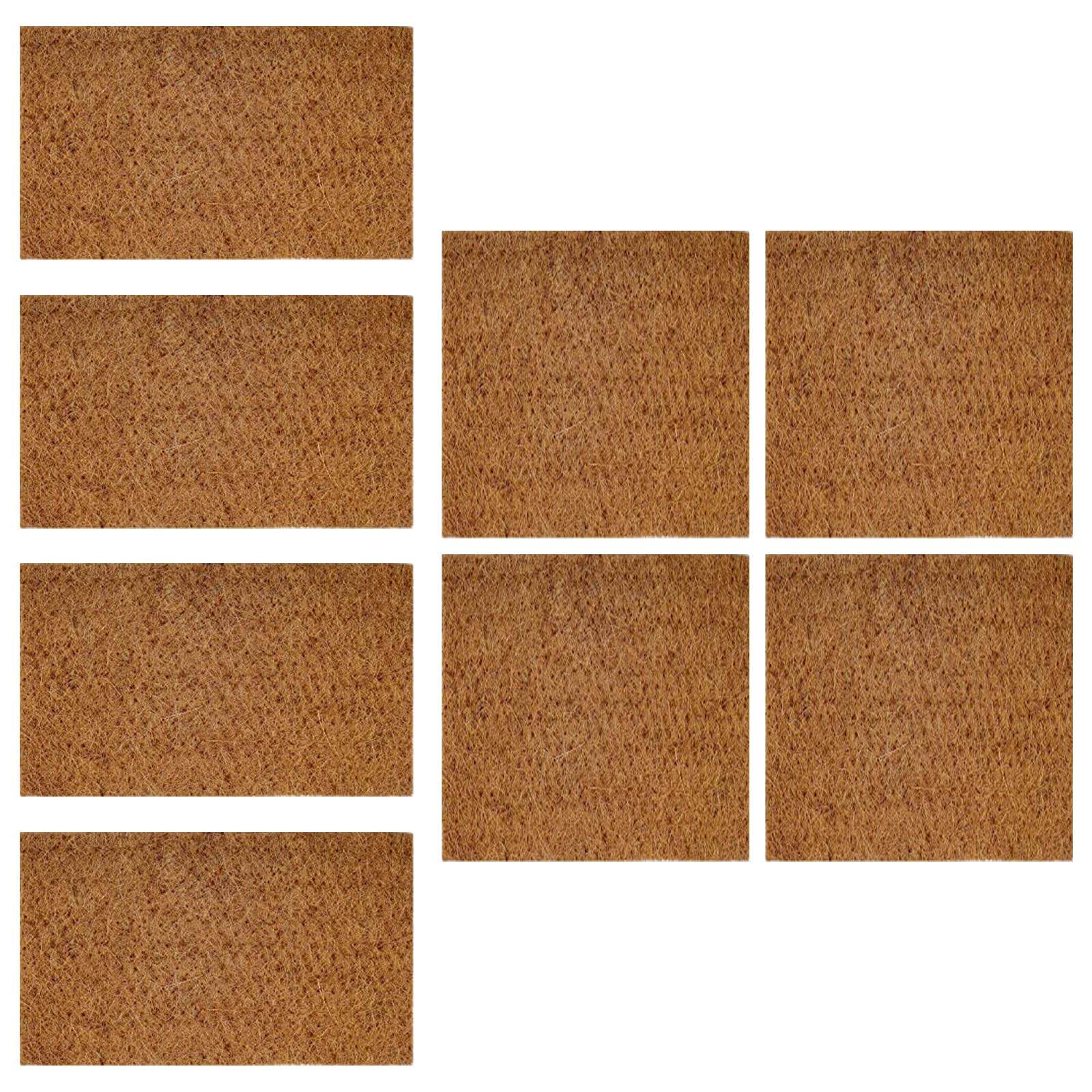 Lot de 4 tapis de reptiles très absorbants en fibre de coco naturelle pour terrariums et literie, tapis hydraté pour reptiles