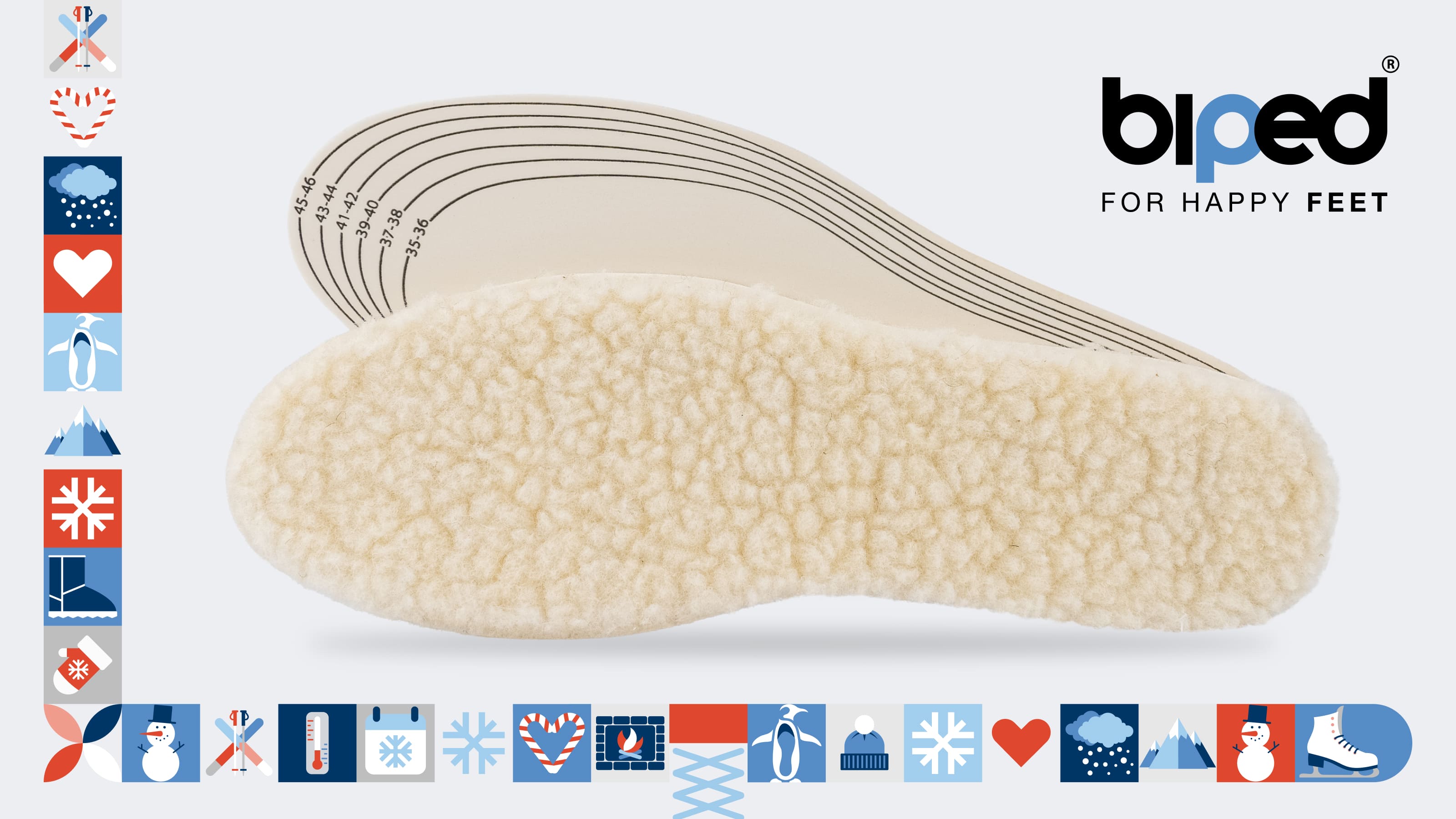 Biped 2 Paires De Semelles En Laine D'agneau - Semelles D'hiver Extra épaisses à Découper - Semelles En Laine Chauffantes Pour Hommes Et Femmes Z2737