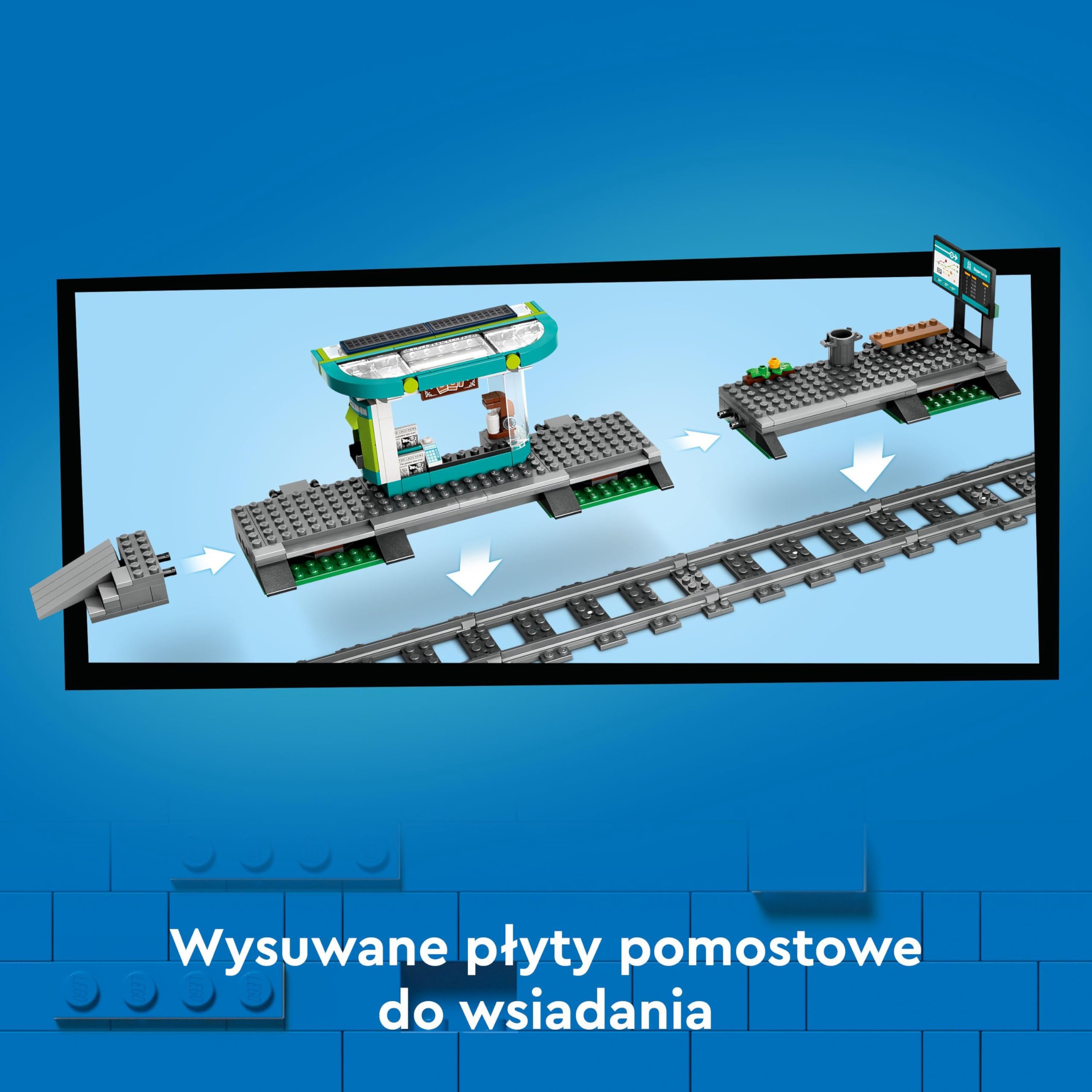LEGO City Tramwaj miejski ze stacją, Zabawka dla Dziecka do Zbudowania, dla Fana Kolejek i Pojazdów, z 6 Minifigurkami i Figurką Psa, Pomysł na Prezent dla 7-latka, dla Chłopca i Dziewczynki, 60423