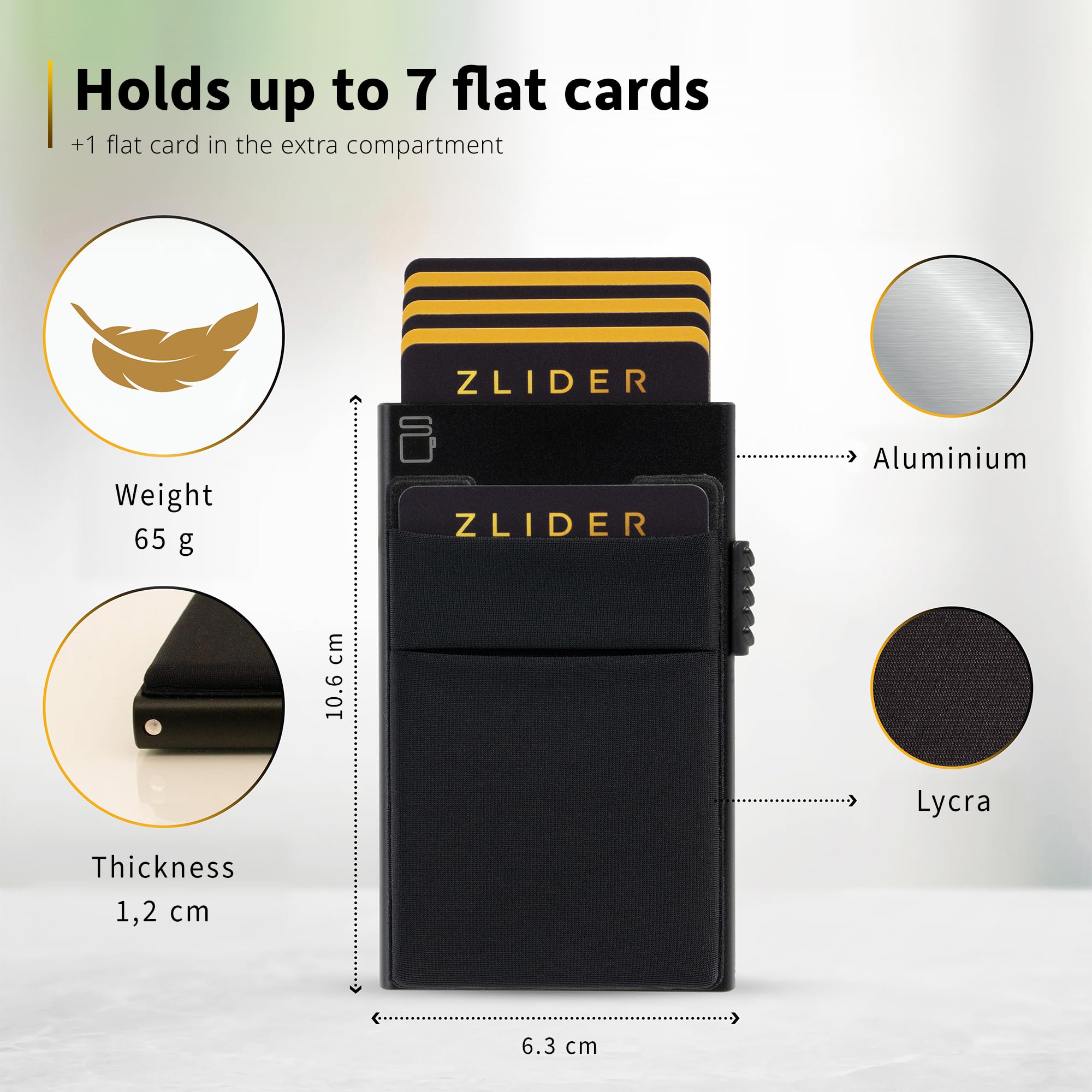 Credit Card Holder Slim Wallet | etui na karty z portfelem RFID | etui na karty męskie z przegródką na monety | nowoczesne etui na karty kredytowe z aluminium | Smart Portmonee męski i damski