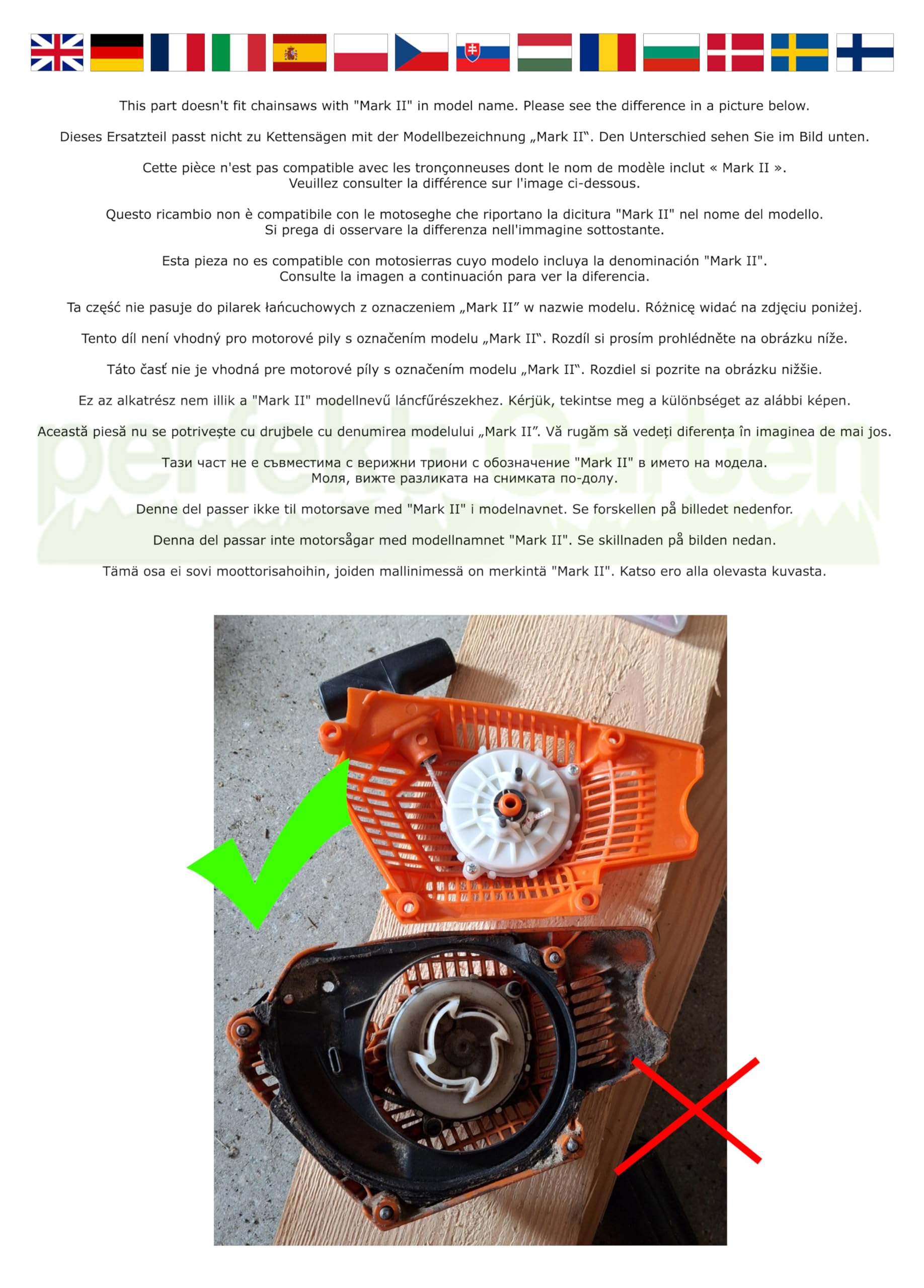 邦楽 MONTAGE perfektGarten Pull starter/recoil starter compatible with