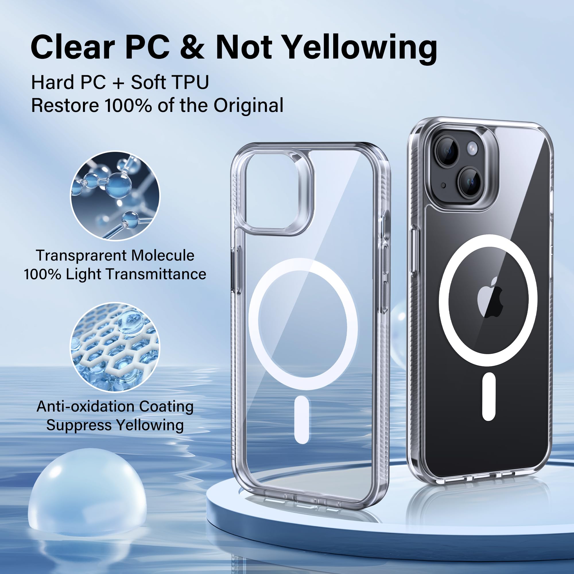 Amazon.co.jp: Supdeal iPhone 15 ケース MagSafe対応 クリア