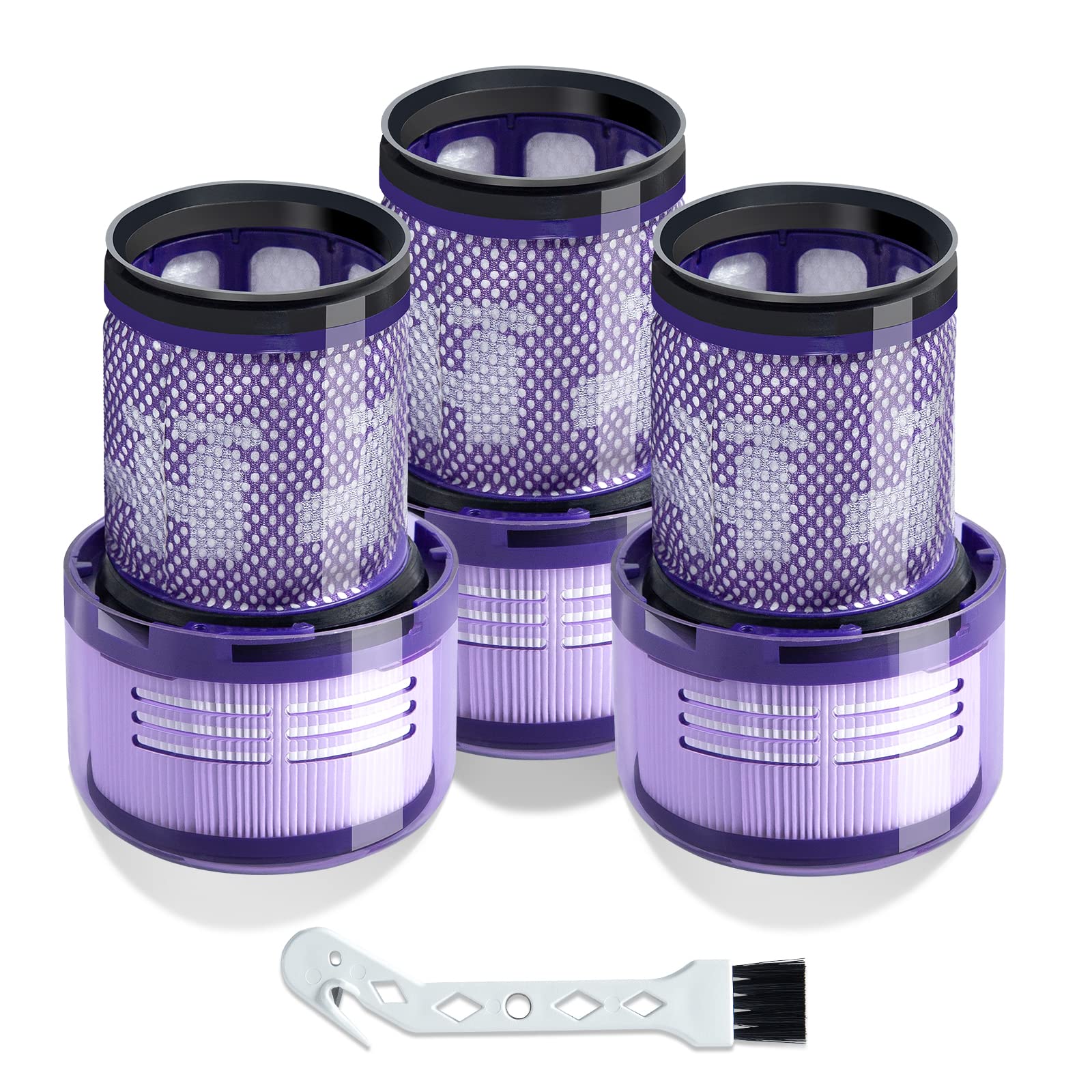 Lot De 3 Filtres De Rechange V12 971517-01 Pour Aspirateur Dyson V12 Detect Slim