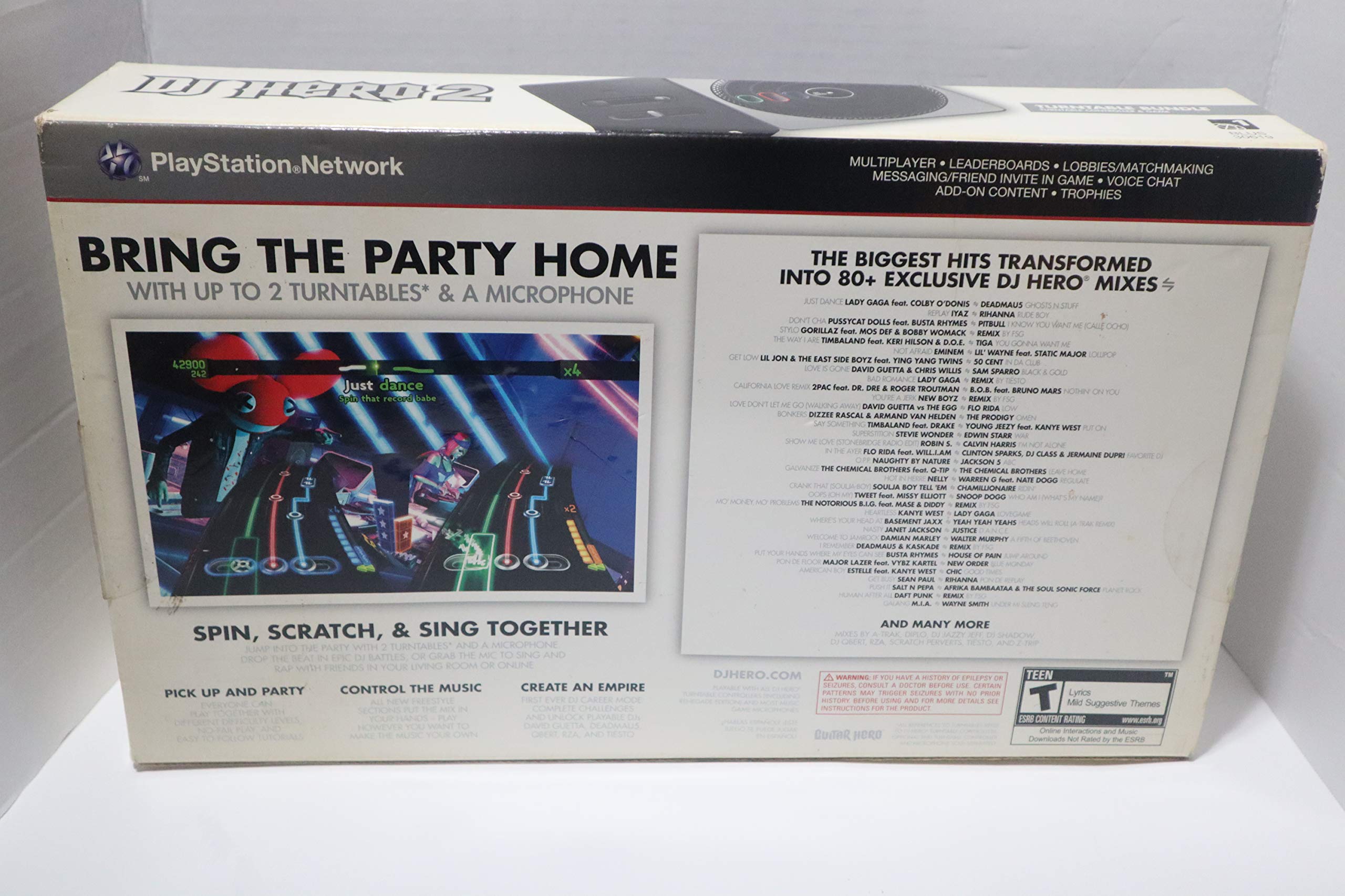 DJ HERO2 ターンテーブルコントローラー PS3 ソフト 中古】PS3ソフト