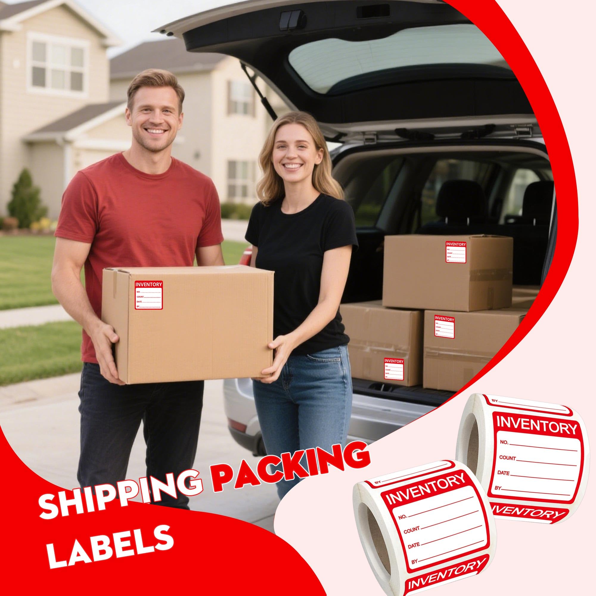 Warehouse Inventory Control 500-Pack 2x2 Inch Inventory Labels - Color ...