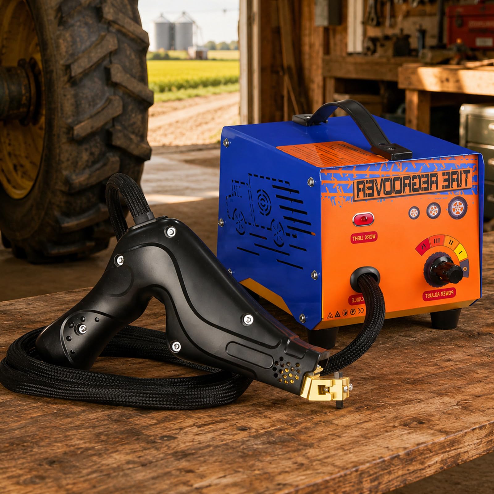vnmudzeo 1000W Tire Groover for Trucks,4-Speed Power Adjustment,Heated Tire Tread Cutting Tool,for Improved Traction and Deep Tread