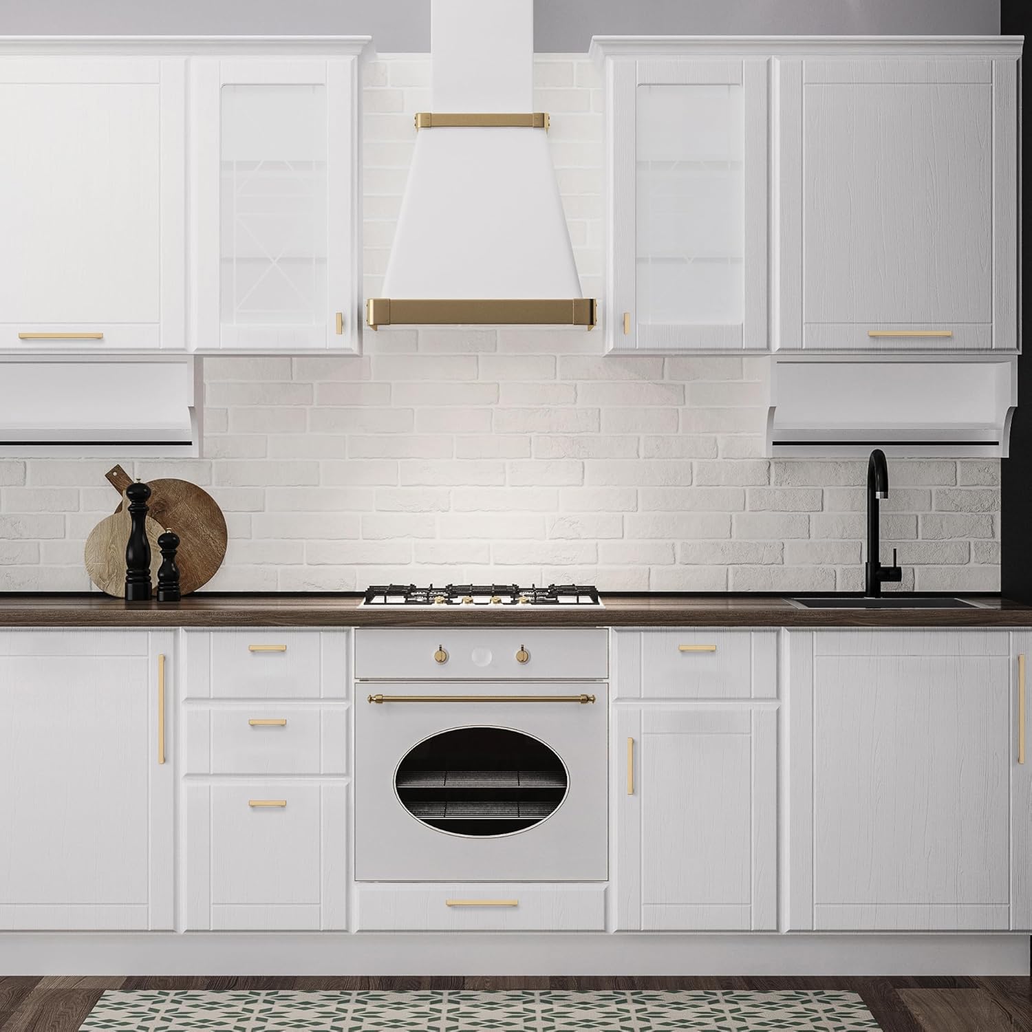 Ravinte 10 Pack Champagne Bronze Cabinet Handles 5 Inch Hole Center Stainless Steel Kitchen Square Cabinet Pulls for Dresser Drawer Cupboard Handles with Screwdriver