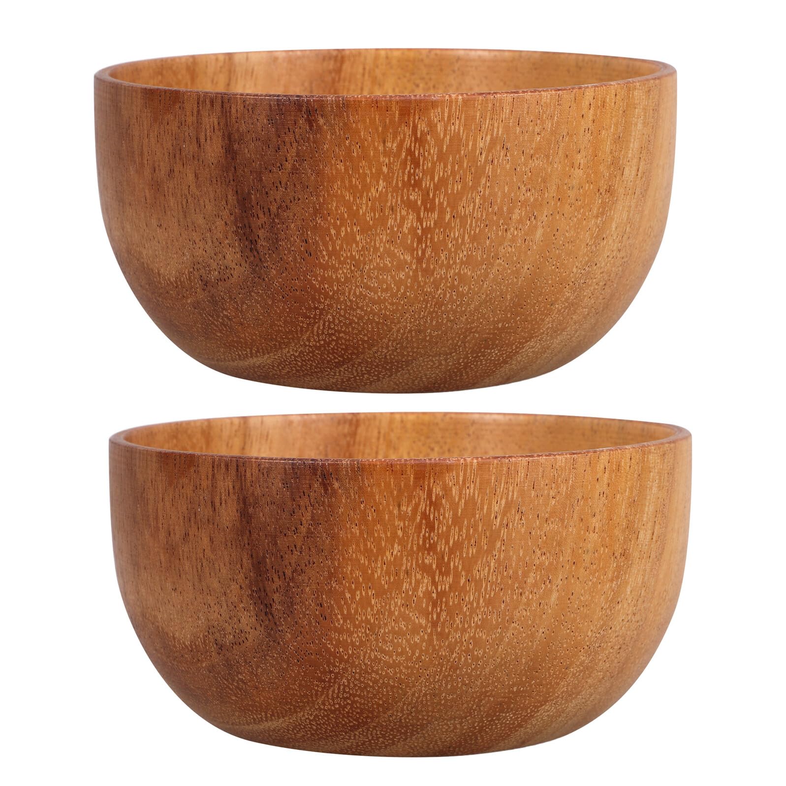 Mipcase 2pezzi Ciotole in Legno di Acacia Naturale Piatto per Frutta e Snack Espositore Versatile per Zuppe Riso e Dessert Facile da Pulire