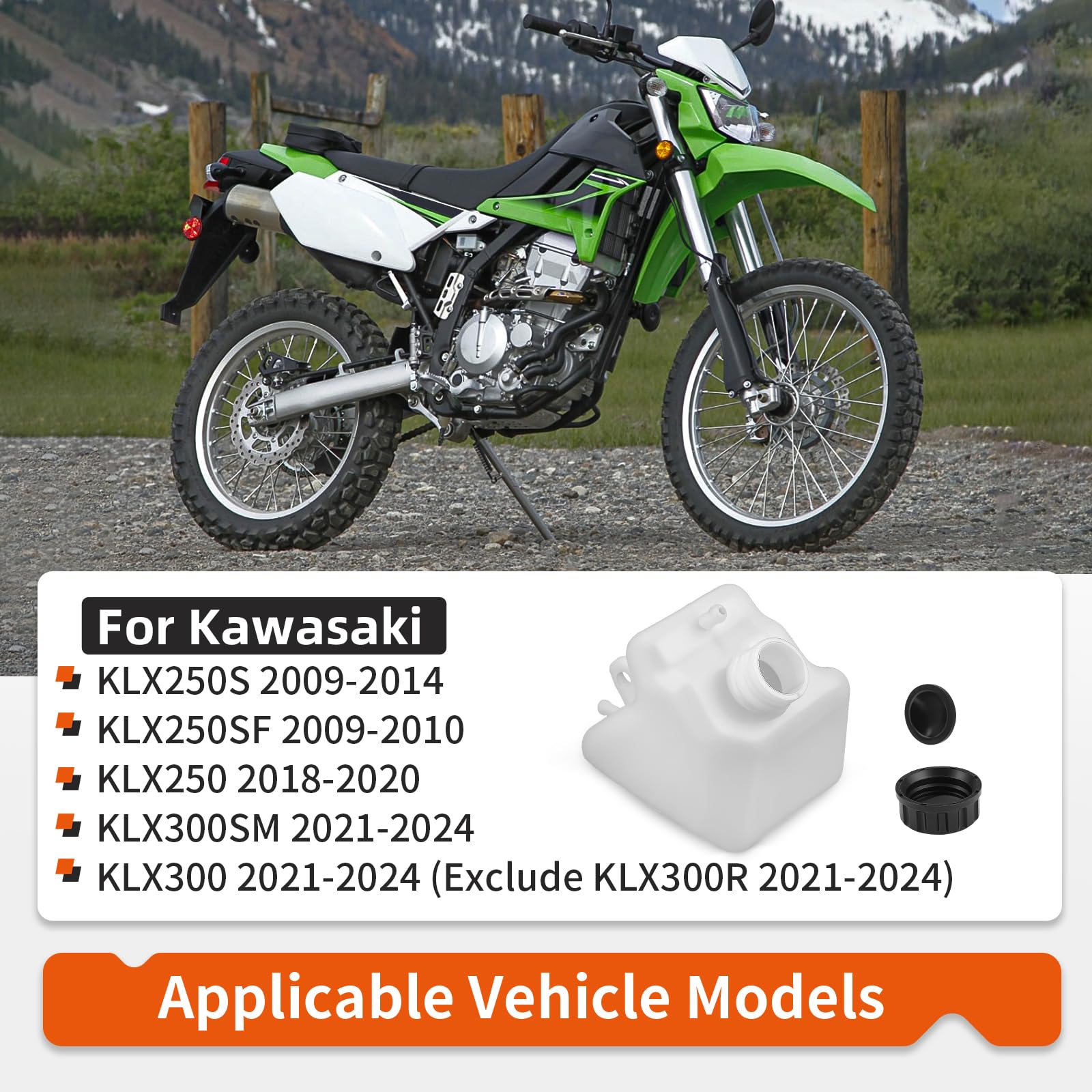 Amazon.com: Coolant Reservoir Tank W/Cap For Kawasaki KLX250 S/SF