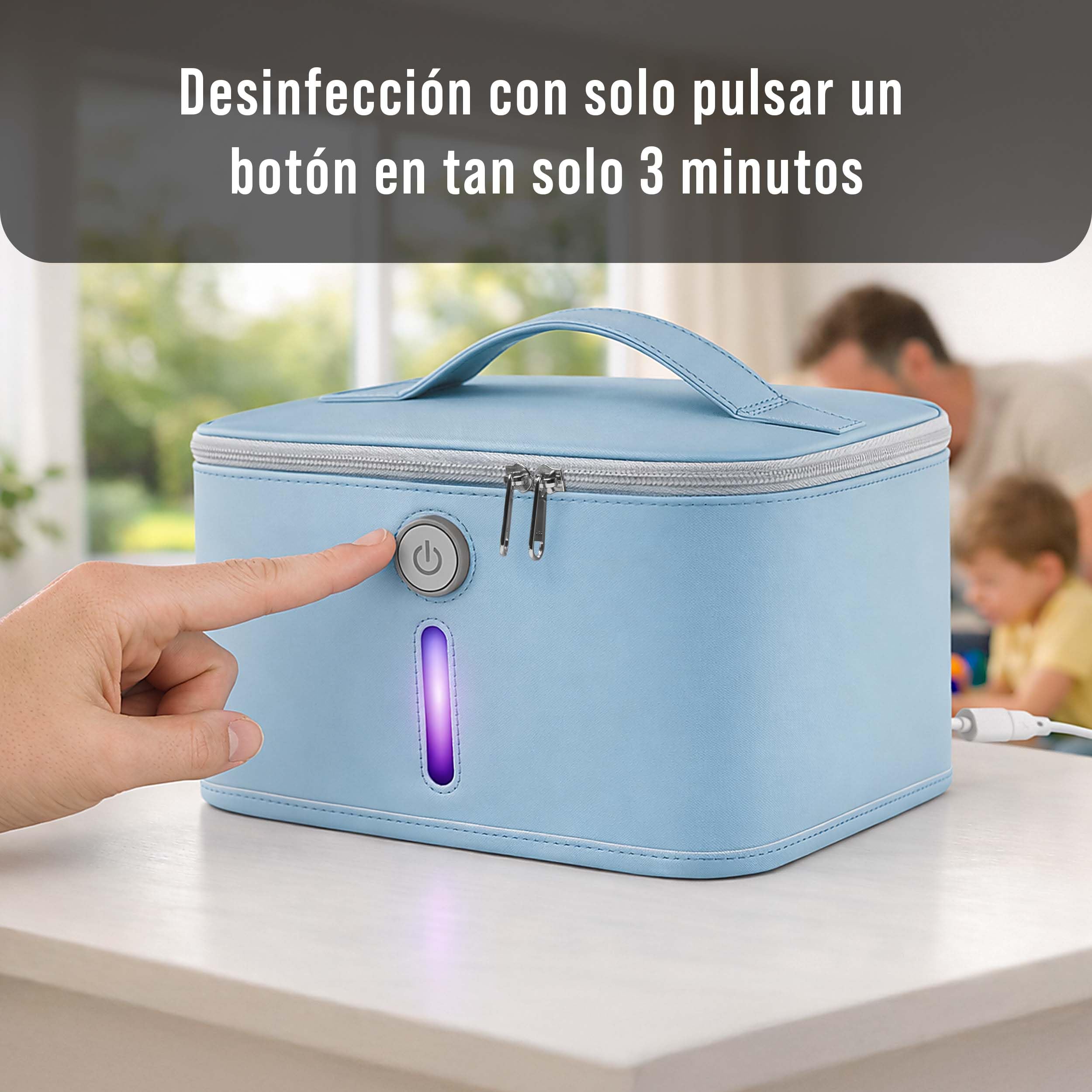 Pulox Bolsa de Desinfección UVC - Esterilizador UV portátil para una Esterilización rápida y sencilla de hasta el 99,9% en sólo 3 minutos