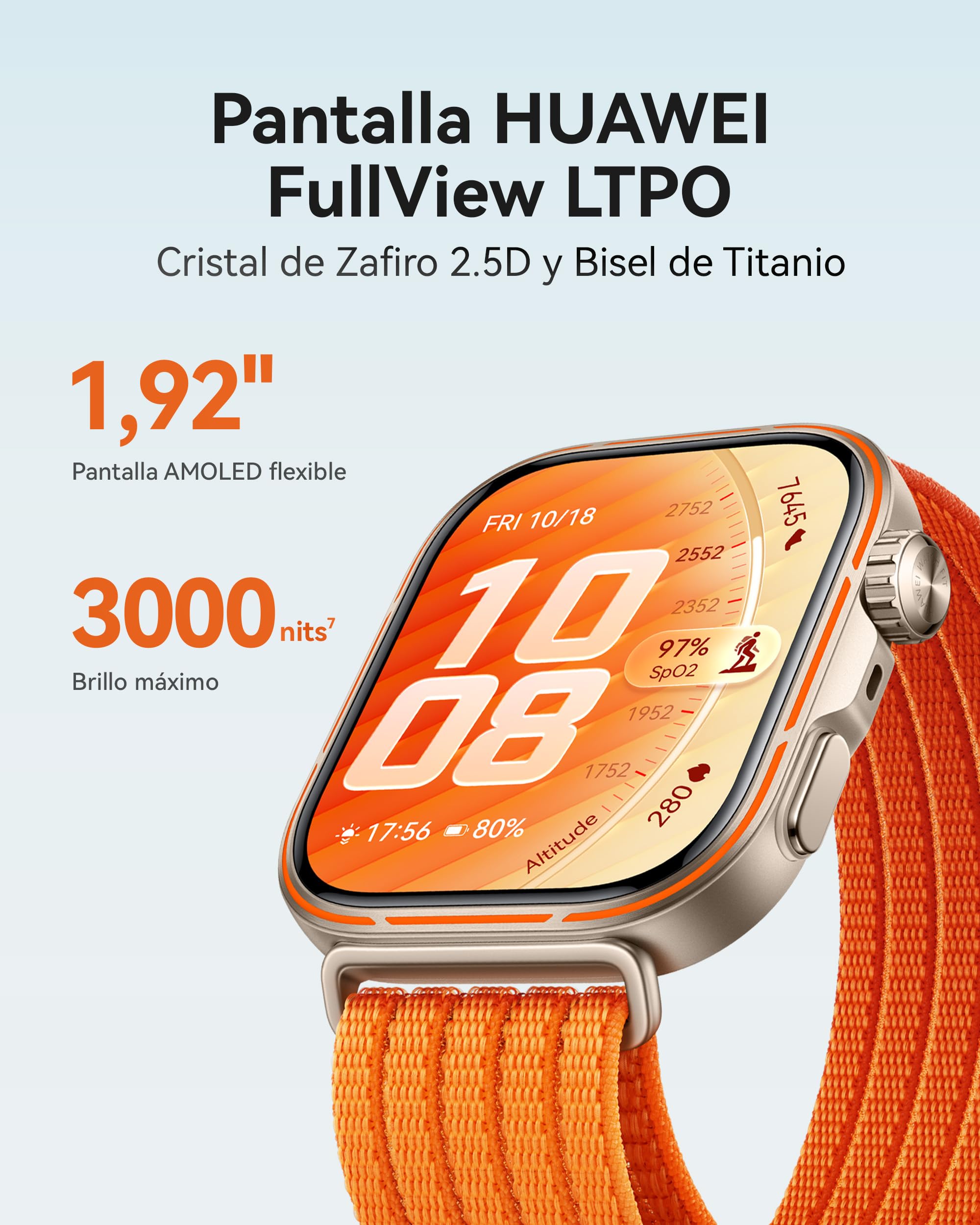 HUAWEI WATCH FIT 5 Pro Smartwatch, Preciso GPS, ECG, 1,92" Pantalla de Cristal de Zafiro, 3000 nits, Pago NFC,Deportes al Aire Libre,Monitorización de Salud,10 Días Autonomía, 5ATM, Android iOS, Negro