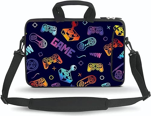 Miniatura 7 de Bolsa de mensajero de 14, 15, 15.4 y 15.6 pulgadas, funda de transporte con asa para accesorios, para portátiles de 14 a 15 pulgadas, cuadernos,