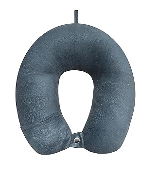 Nitsha Velvet Neck Travel Pillow Multipurpose Comfortable Head Rest Neck Holder Pillow Dark Grey Color - image, photos
