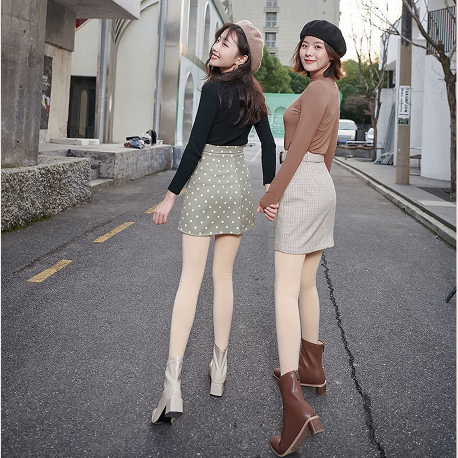 2 Piezas Medias Termicas Mujer Translucidas Medias Mágicas De Forro Polar Térmico Medias Forro Polar Invierno, Pantys Invierno Súper Elástico Light skin-300g