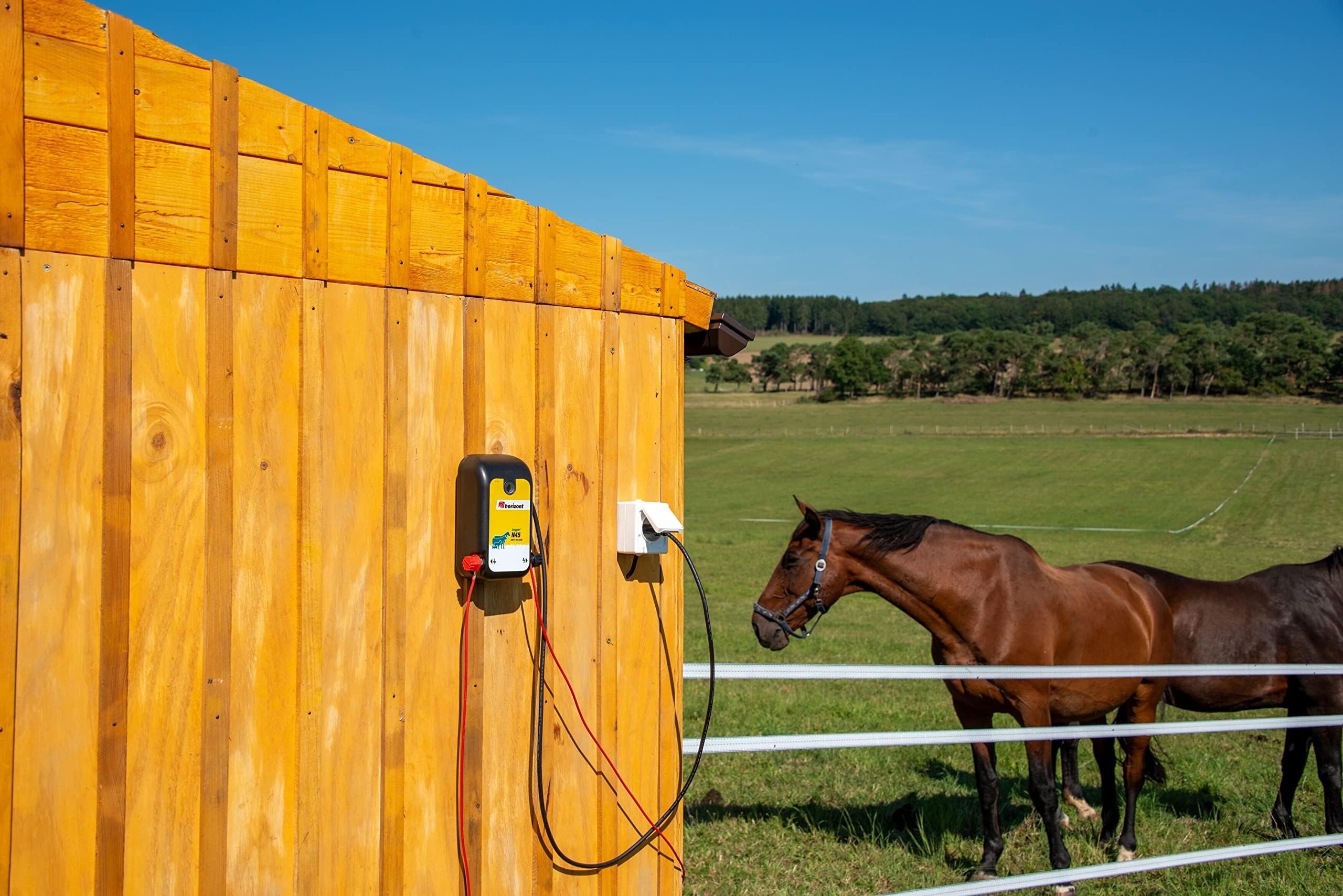 Recinzione elettrica Horizont trapper N45, 230 V, con indicatore di attività, per recinzioni piccole, principianti e hobbisti, struttura resistente agli urti