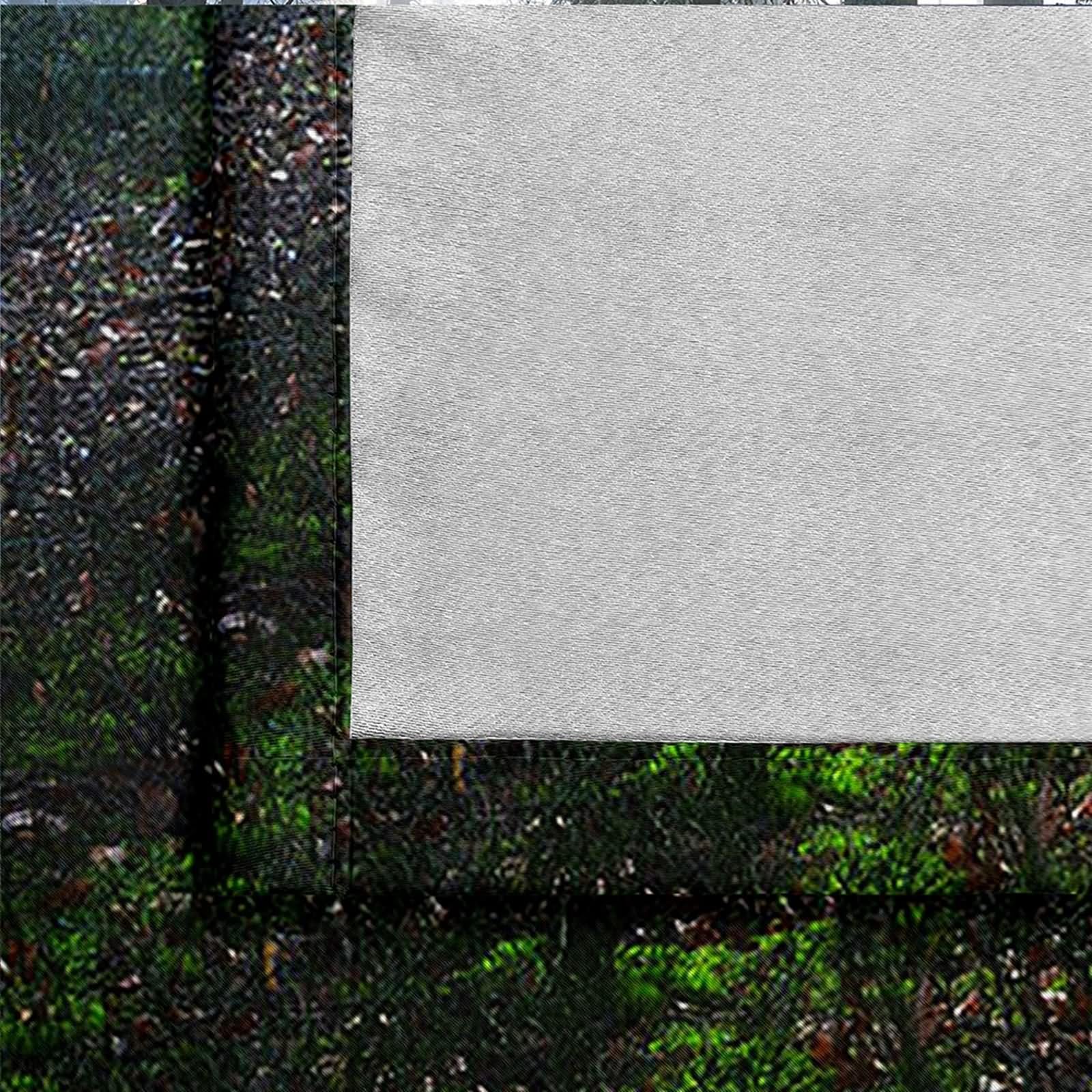 Rideau Opaque Occultant Chambre, Rideau Cuisine Extérieure Vert Arbres Psychédéliques Polyester 2 Panneaux 304x244cm