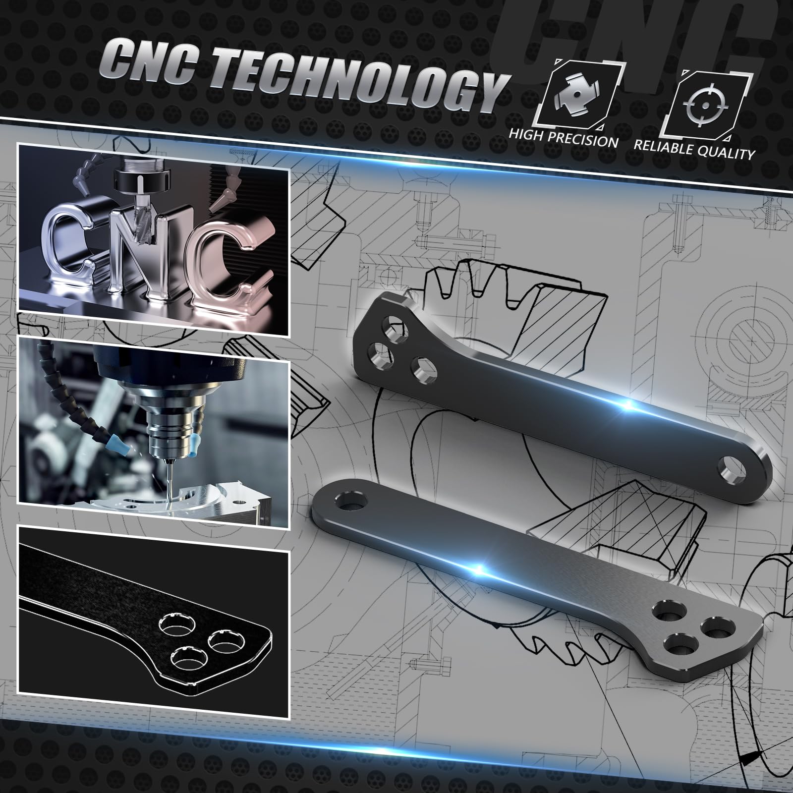 NICECNC Aufhängung Tieferlegung Hebeglieder Compatible with Tenere 700 /XTZ700 2019-2024, Tenere 700 Rally Edition 2020-2024, Höhenverstellbar