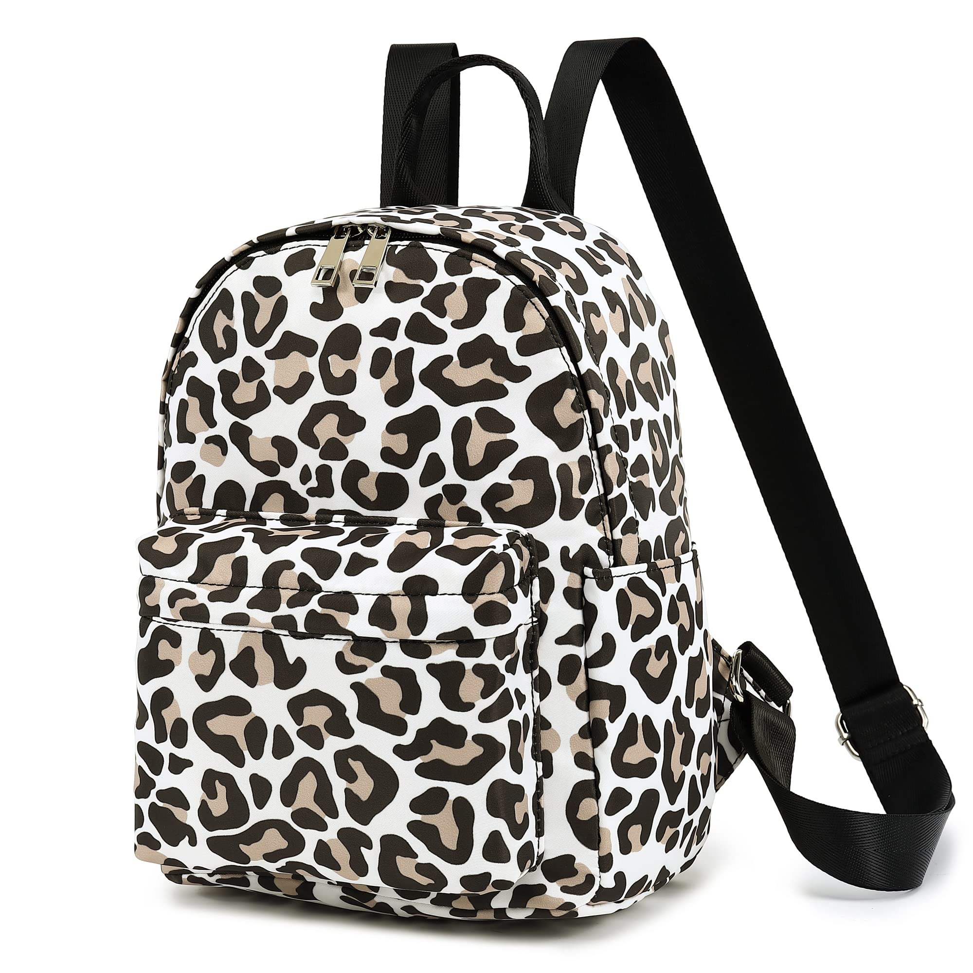 Yusudan Mini Backpack for Women Girls, Small Backpack Purse for Teens Kids School Travel (Leopard)