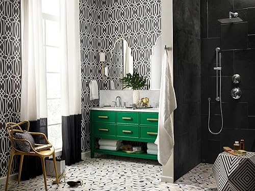 Miniatura 2 de Moen Grifo de baño de arco alto de dos manijas cromado Doux, válvula se vende por separado, TS6925