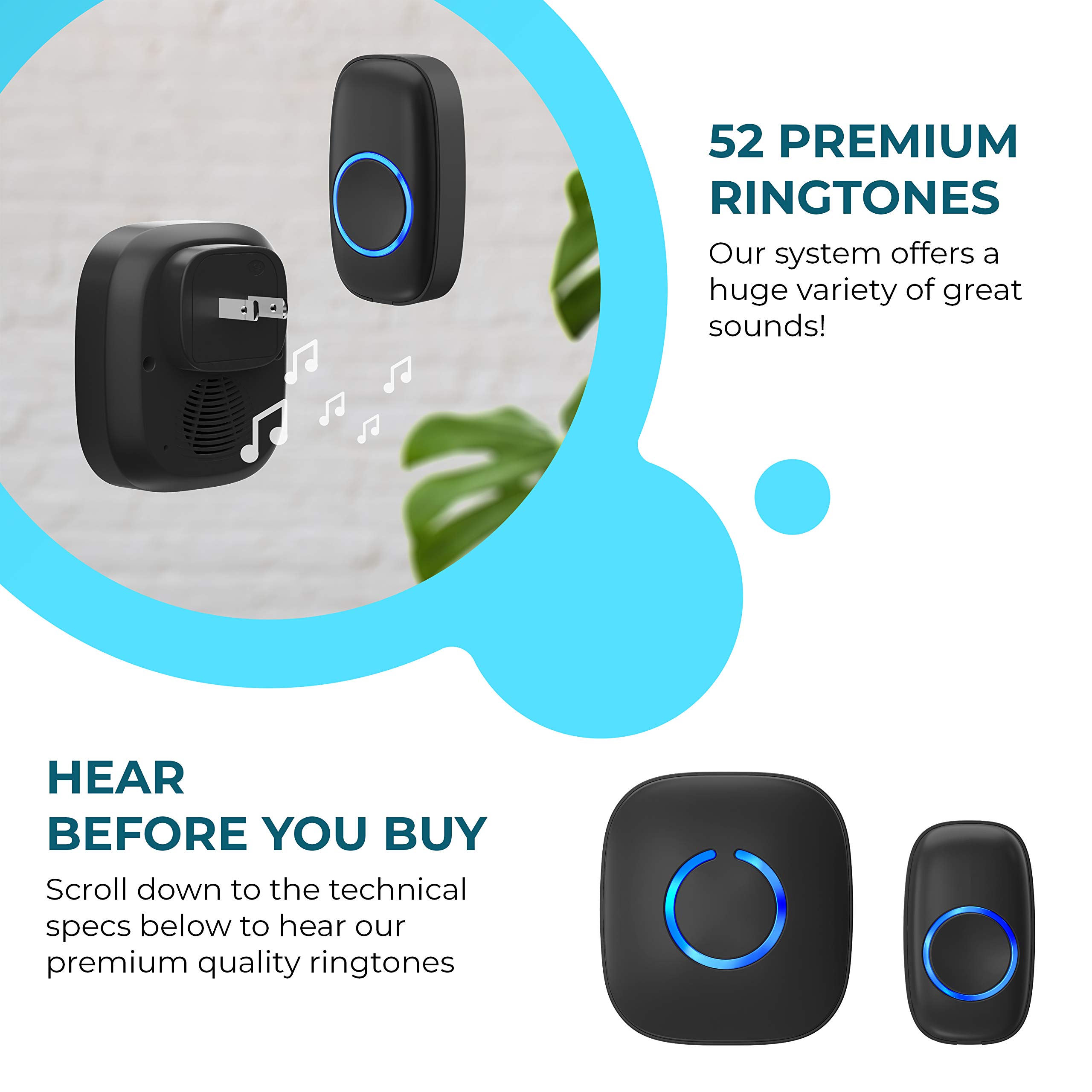 Buy Wireless Doorbell by SadoTech Waterproof Door Bells & Chimes
