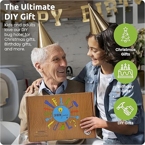Miniatura 6 de Kit de hotel premium para insectos, kit de manualidades de madera de cedro maciza para construir tu propio hotel de abejas, casa de Lady Bug o Mason