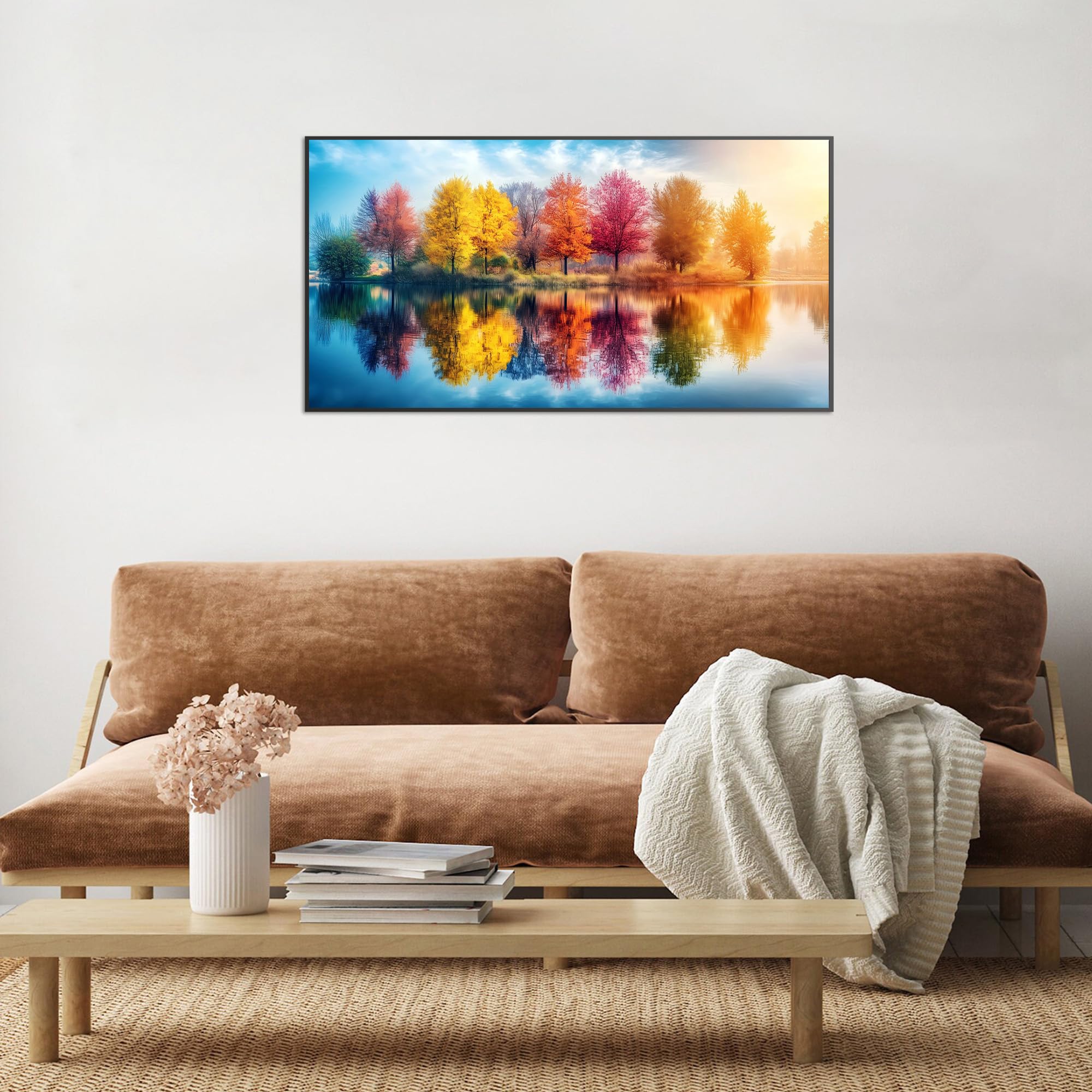 Pavemlo Puzzle 1000 Pezzi per Adulti Alberi Colorati - Forma Speciale Puzzle classici | Impossibile Puzzles | Decorazione Murale Unica (41x80cm) | Regalo Originale per Amanti dei Puzzle - 5