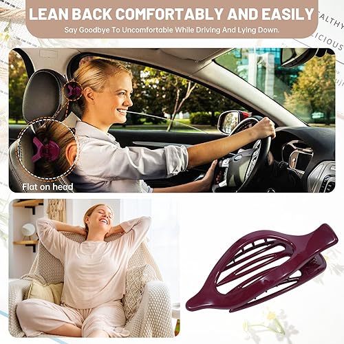 Miniatura 60 de Pinzas para el cabello French Concord, 6 pinzas para el cabello planas deslizantes laterales para volumen, agarre fuerte, agarre antideslizante