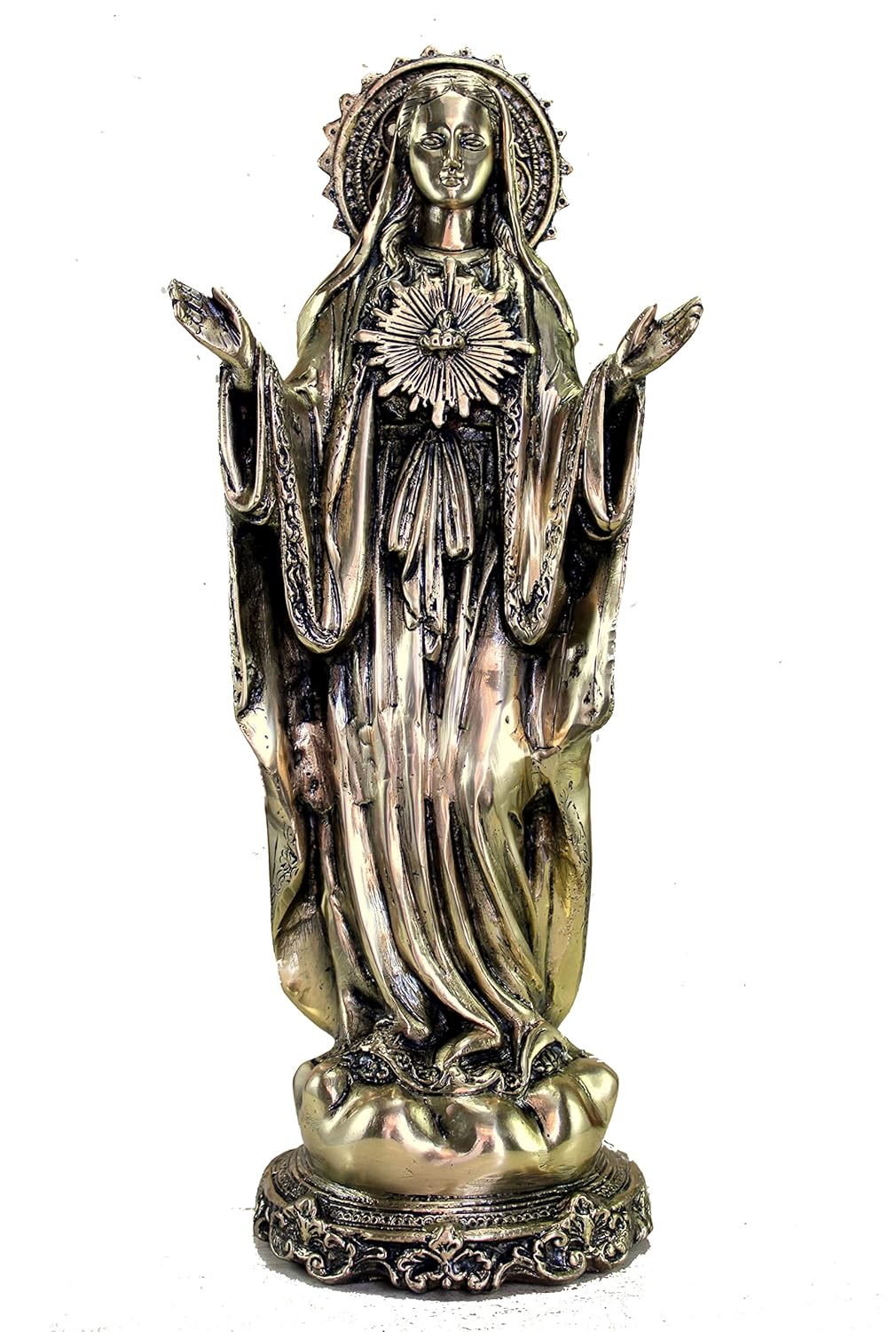 Buy ESPLANADE Brass Mother Mary Holy Statue Spiritual Idols 16 inches