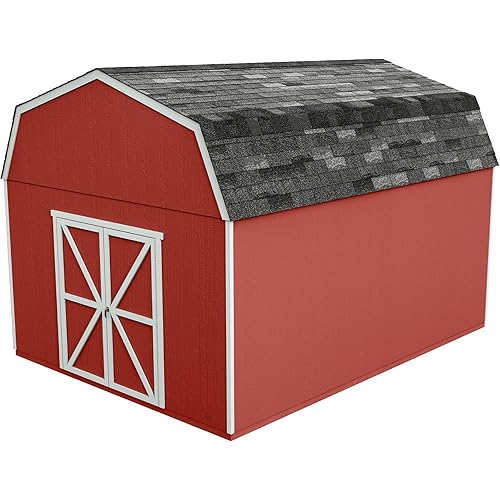 Handy Home Products Hudson 12x16 Do-it-Yourself Wooden Storage Shed- Does not Include Floor kit, Paint, or Roofing Shingles
