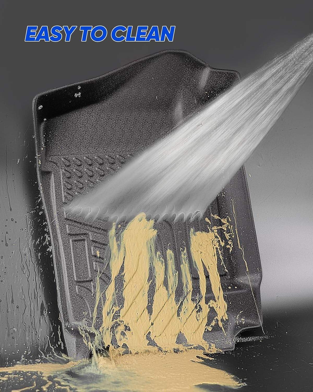 for Chevy Silverado & for GMC Sierra 1500 Floor Mats 2007-2013 (Only for Extended Cab); for GMC Sierra 2500/3500 2007-2014; All Weather Waterproof TPE Floor Mats for Chevy Silverado Accessories - Image 5