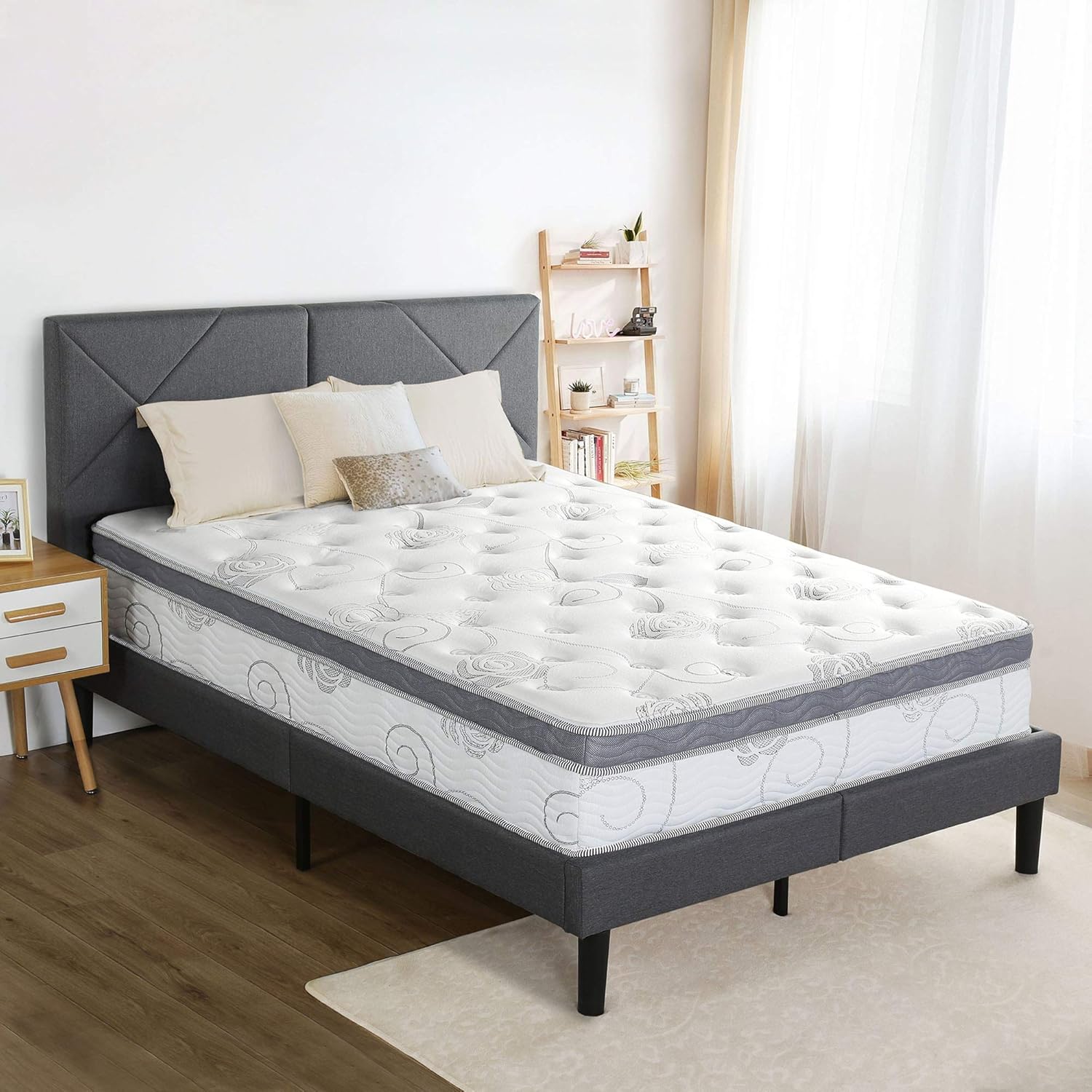 Ecos Living 12 Inch Pegasus Euro Box Top Spring Mattress