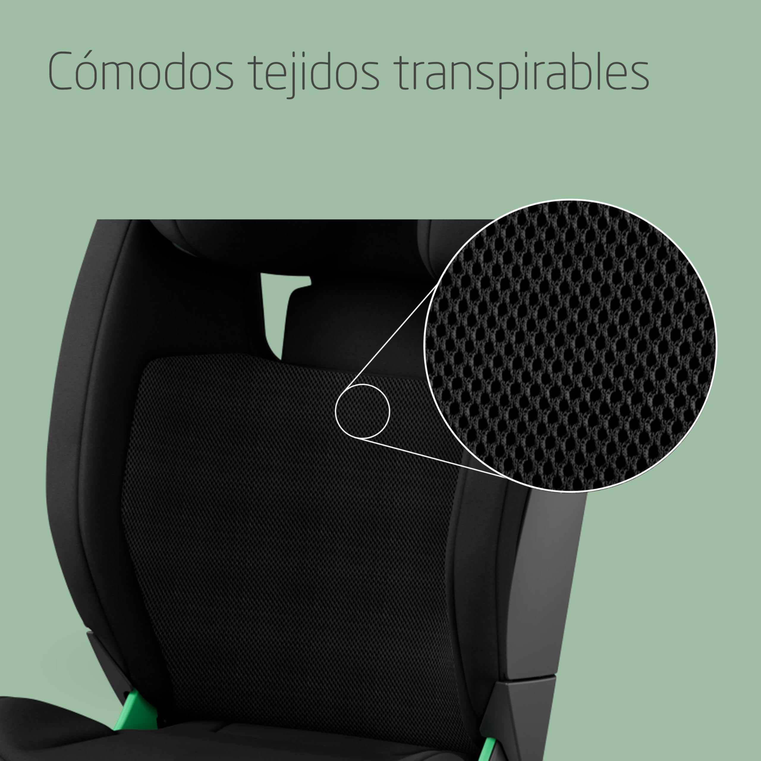 Maxi-Cosi RodiFix S Comfort i-Size, Silla de Coche ISOFIX, Respaldo Ajustable, 3,5-12A (100-150 cm), 3 Posiciones Reclinación, Protección G-CELL, AirProtect, Tejido Transpirable, Authentic Black