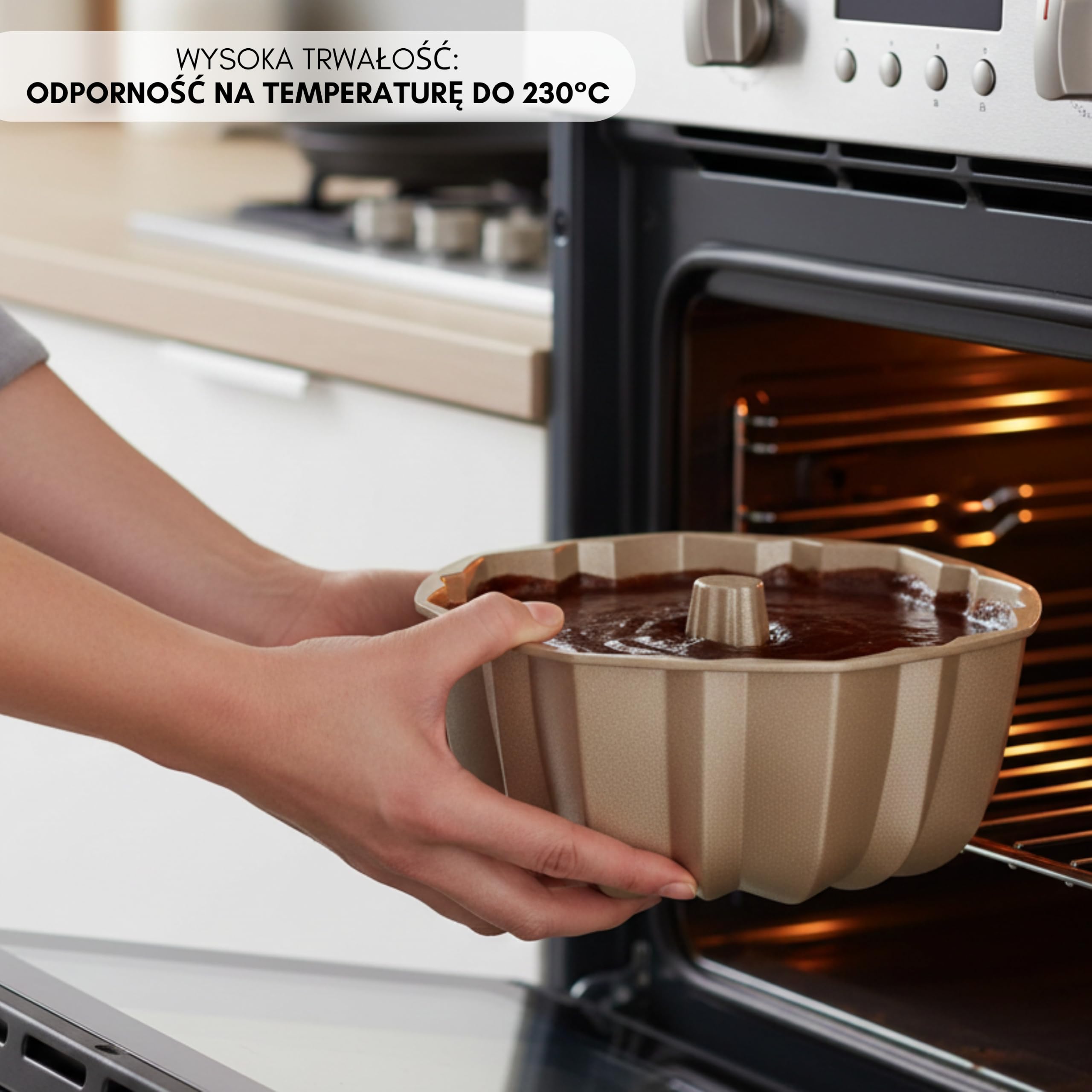 Erreke Forma do Babki z Podwójną Powłoką Nieprzywierającą, Flow | Wytrzymałe Odlewane Aluminium. Savarin Równomierne Pieczenie. Do Domowych Wypieków. Łatwe Wyjmowanie. Wysoka Jakość