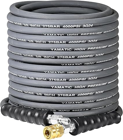 YAMATIC 3/8" ID Pressure Washer Hose 50 FT, 4000 PSI,
