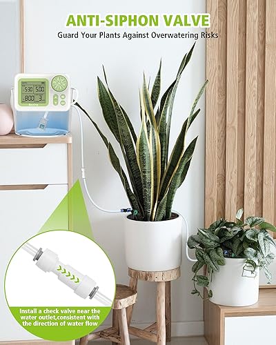 Miniatura 7 de Greennote Sistema de riego automático para plantas de interior - Kit de conexión rápida de bricolaje con emisores de flujo estabilizado, soporte de