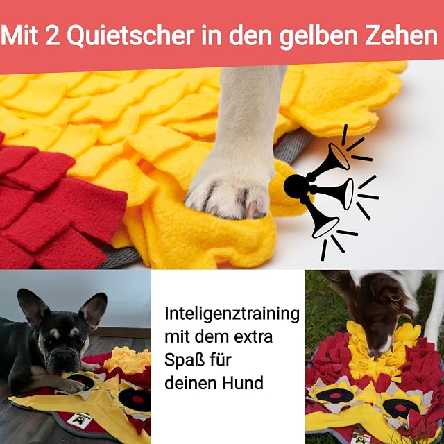 Foto 6 de 8 de Hundefreund Alfombra de Olfateo para Perros con Chirrido, Búho de 42 x 50 cm