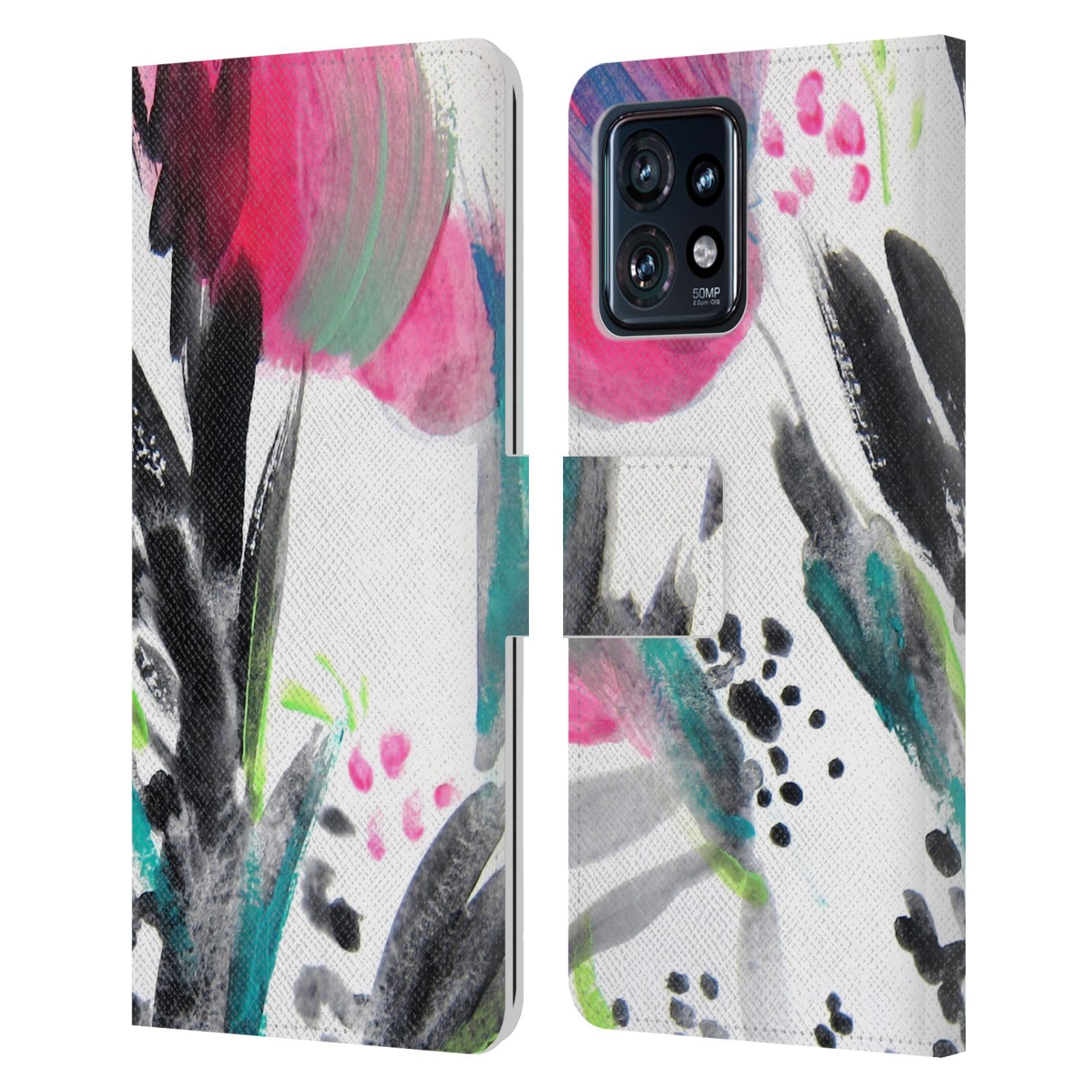 Head Case Designs Officially Licensed Mai Autumn Joy Floral Floral Blooms Leather Book Wallet Case Cover Compatible with Motorola Moto Edge 40 Pro