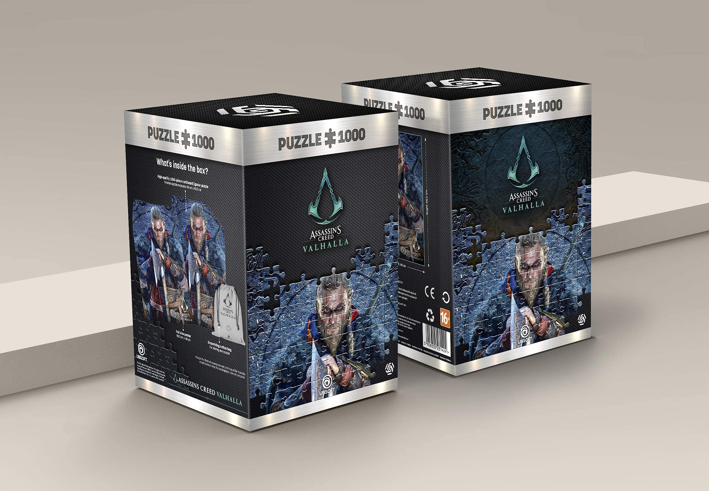Good Loot Assassin's Creed Valhalla Eivor – Puzzle de 1000 pièces pour Adultes et Enfants à partir de 14 Ans – Puzzle de Jeu avec Affiche et Sac de Transport – 68 x 48 cm – Marchandises Assassin's