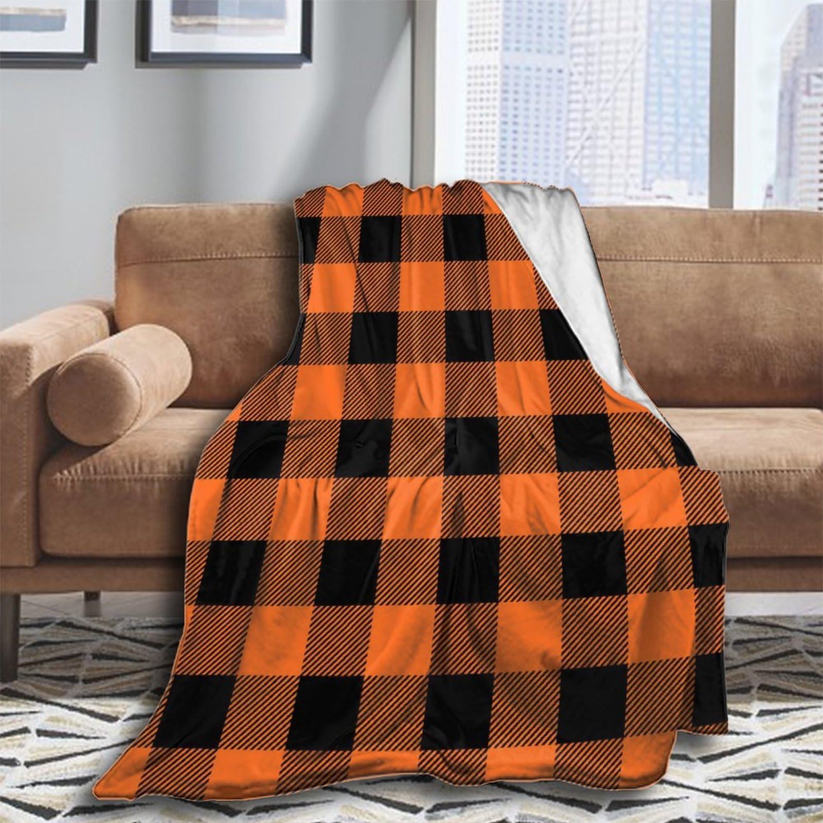 Oudrspo Throw Blanket for Couch Soft Skull and Crossbones Blankets and Throws for Sofa