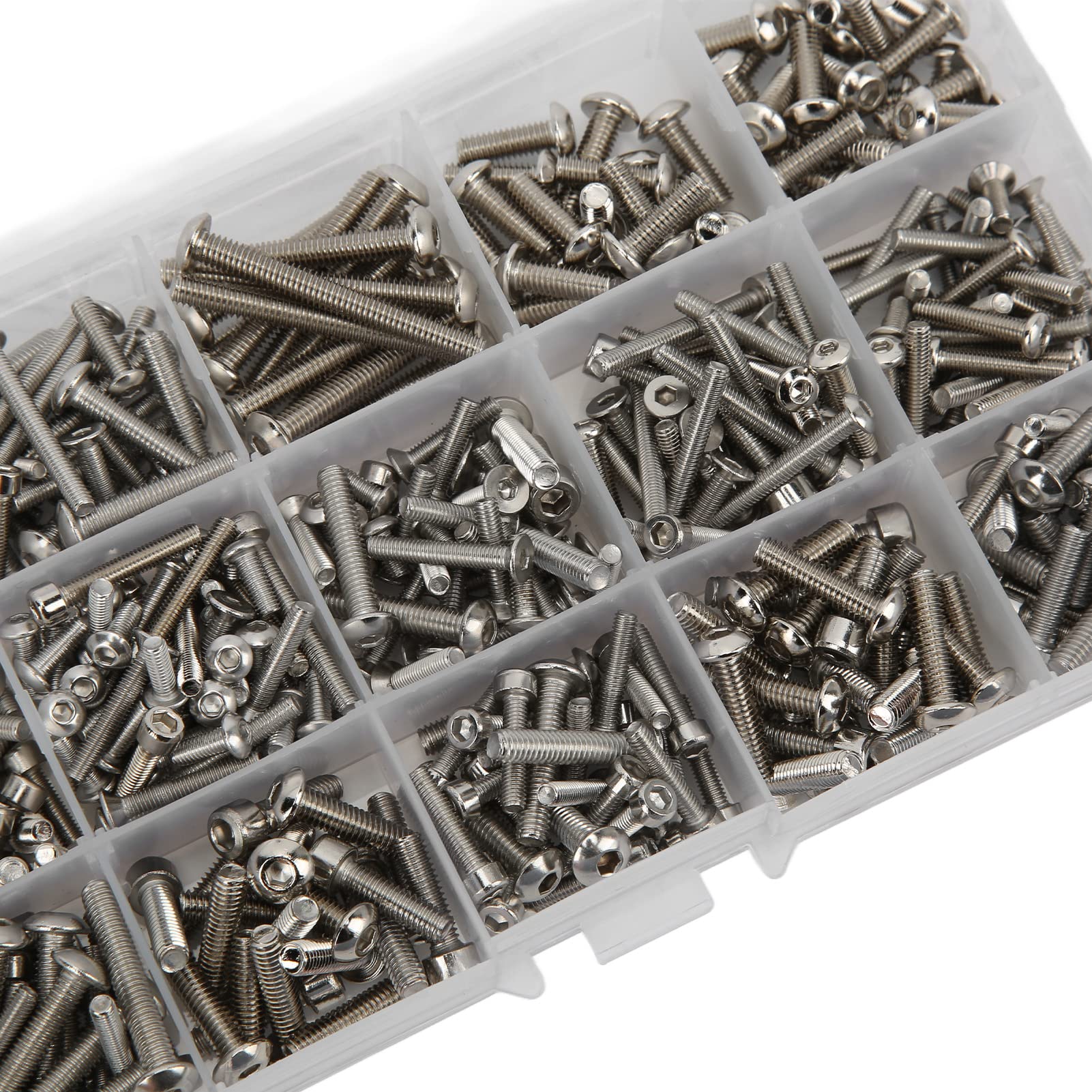Kit di viti per auto RC in acciaio inossidabile 451 pezzi Confezione di viti di aggiornamento per 1/5 Truck 6S 8S Viti di manutenzione resistenti alla ruggine ad alta durezza
