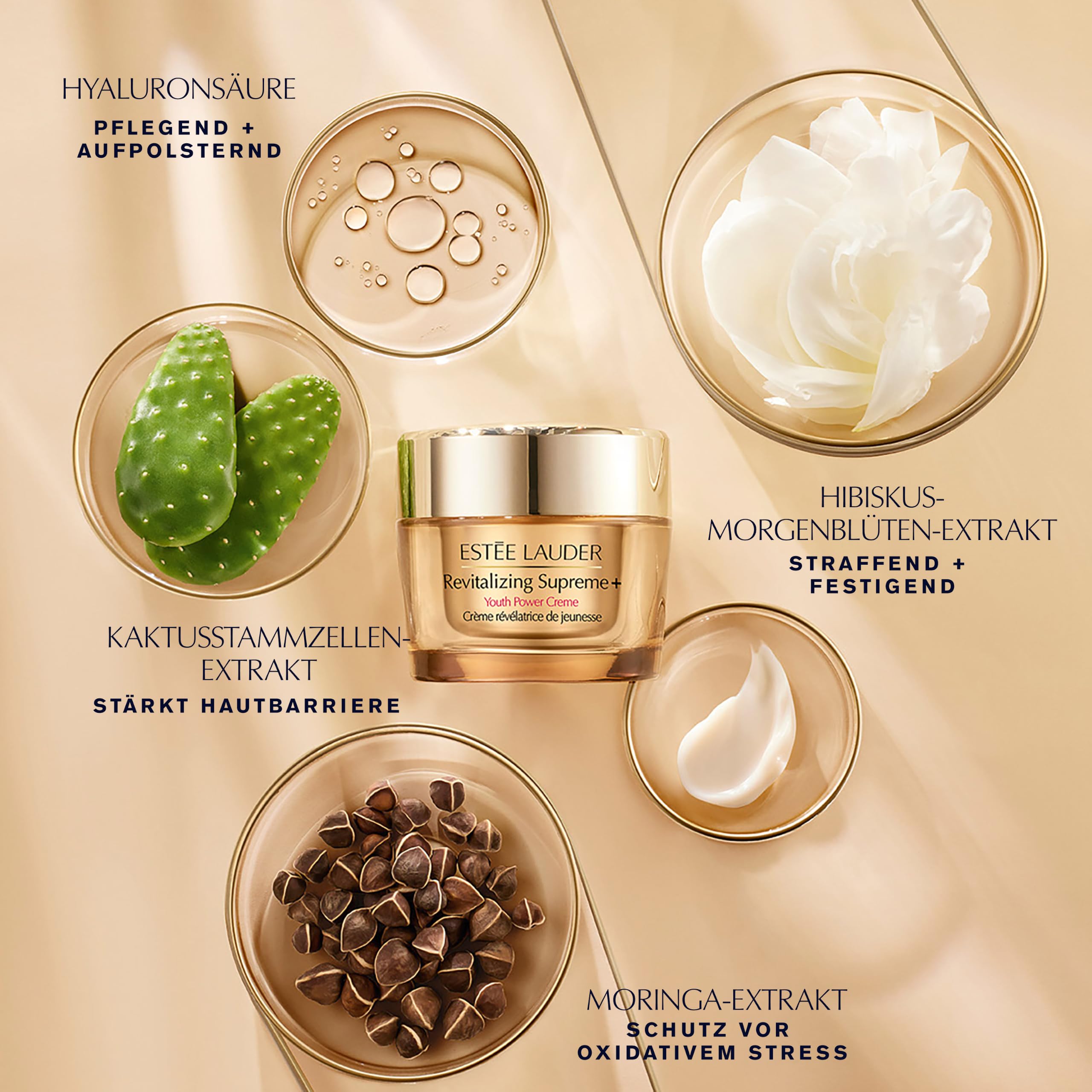 Estée Lauder Revitalising Supreme+ Youth Power Cream | Gesichtscreme mit Hyaluron & Peptiden | Strafft, liftet & spendet 72 Stunden Feuchtigkeit | Für alle Hauttypen, 75ml