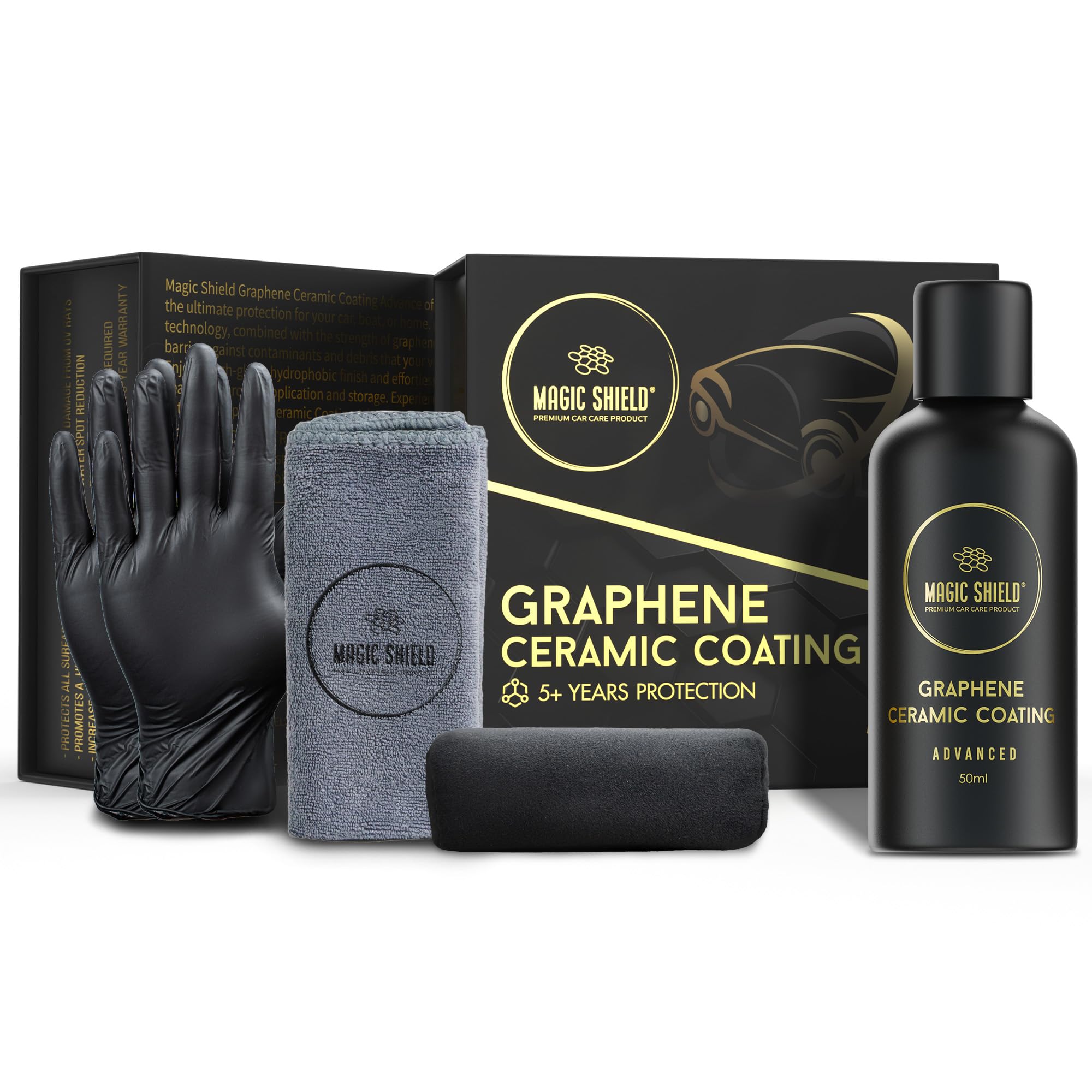 Graphene Coating for Cars │ Self-Healing, 5+ Years Durability │ Advanced SiO2 Ceramic Protection - High Gloss, Anti-Scratch - Perfect for Cars, Motorcycles, Marine, and RVs