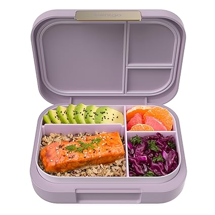 Bentgo Modern - Leak-Proof, Versatile 4-Compartment Bento-Style Lunch Box, Ergonomic Design with Matte Finish, Ideal for On-the-Go Balanced Eating for Adults and Teens - BPA-Free (Orchid)