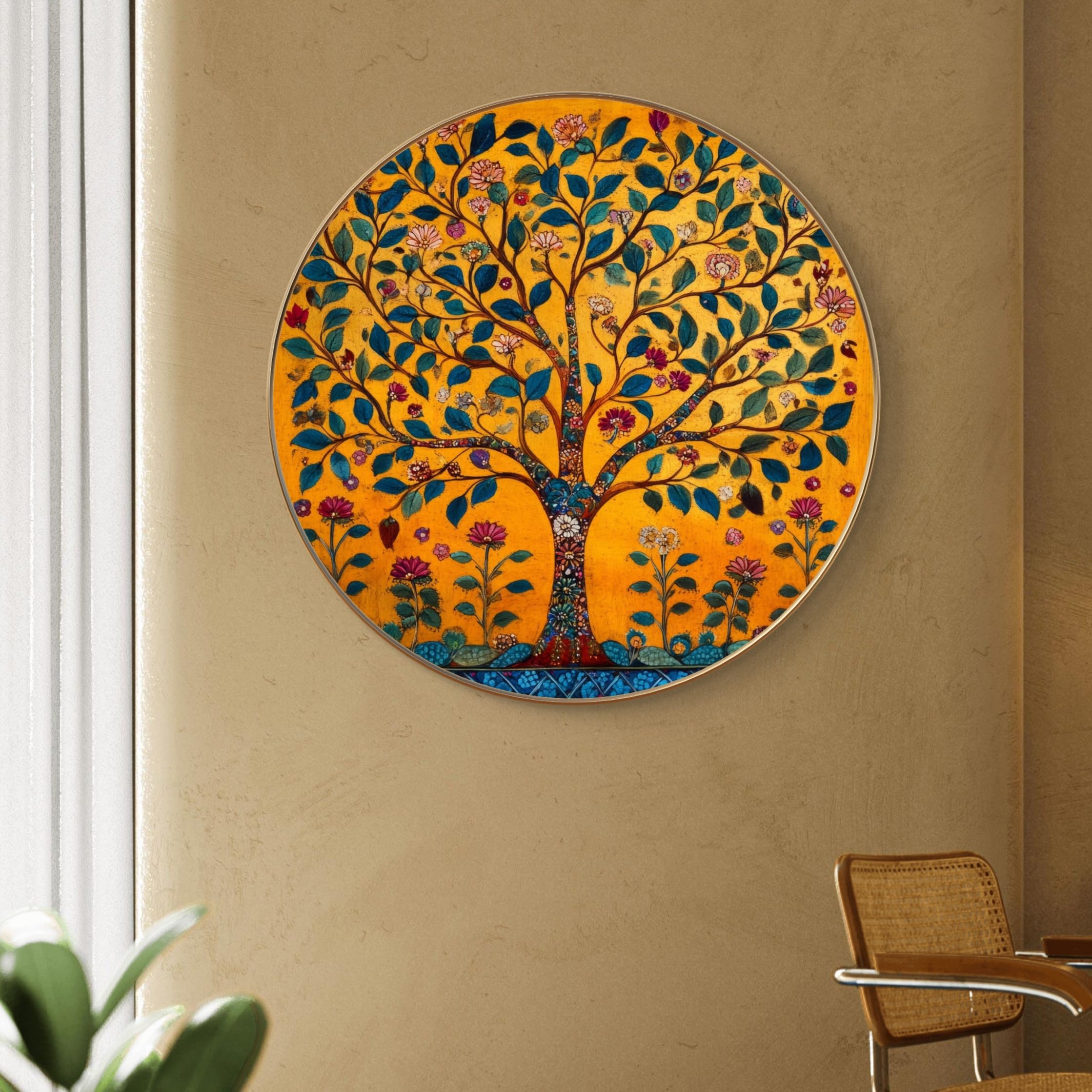 Vibrant Tree of Life Painting - Boho Wall Art -4 Vibrant Tree of Life Painting - Boho Wall Art -4