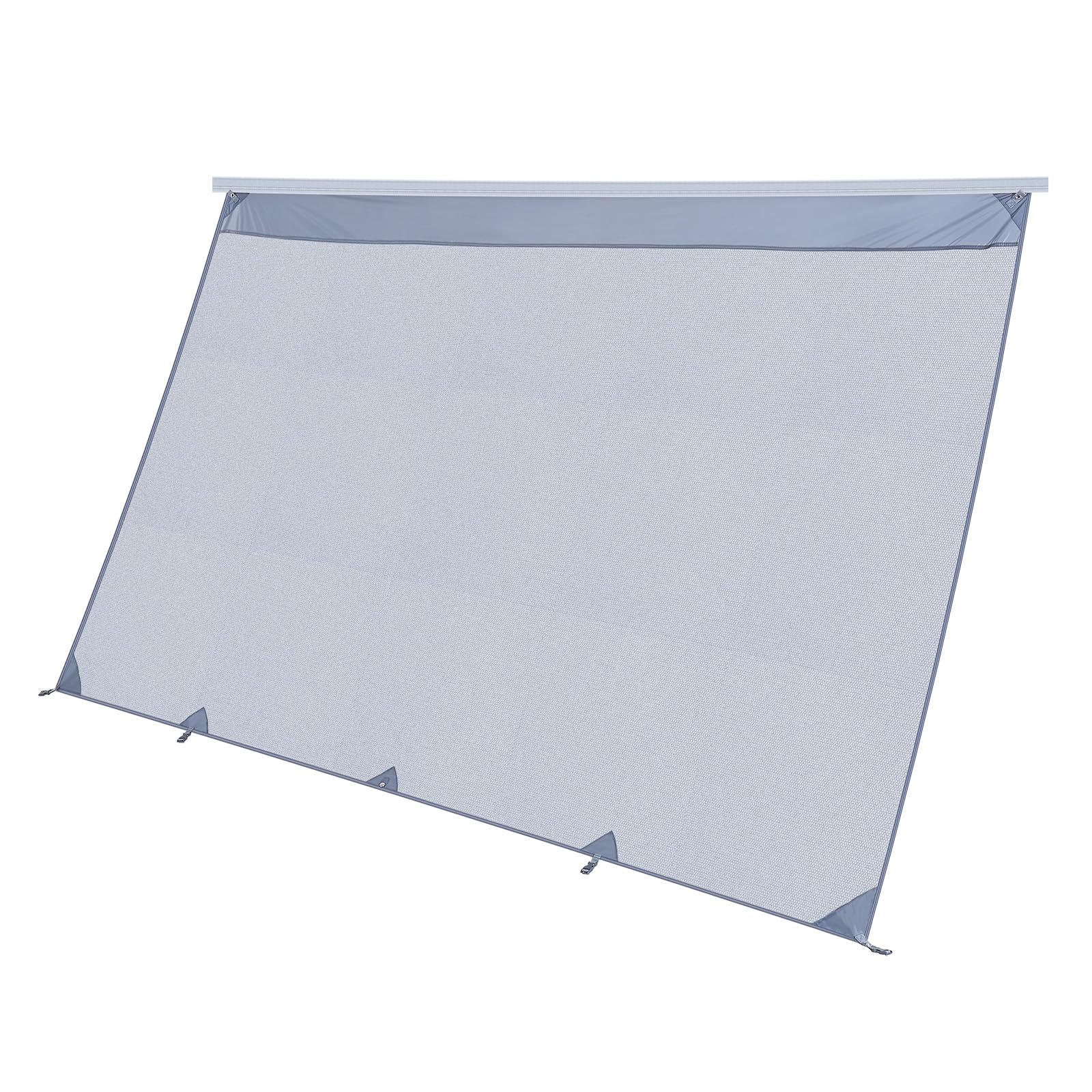 VEVOR Paroi Avant pour Store de Camping-Car de 2x3,3 m, Façade de Store Compatible avec Auvent de 3,5 m, Pare-Soleil pour Caravane Camping Voyage, en Maille Polyester Respirant, Double Couture