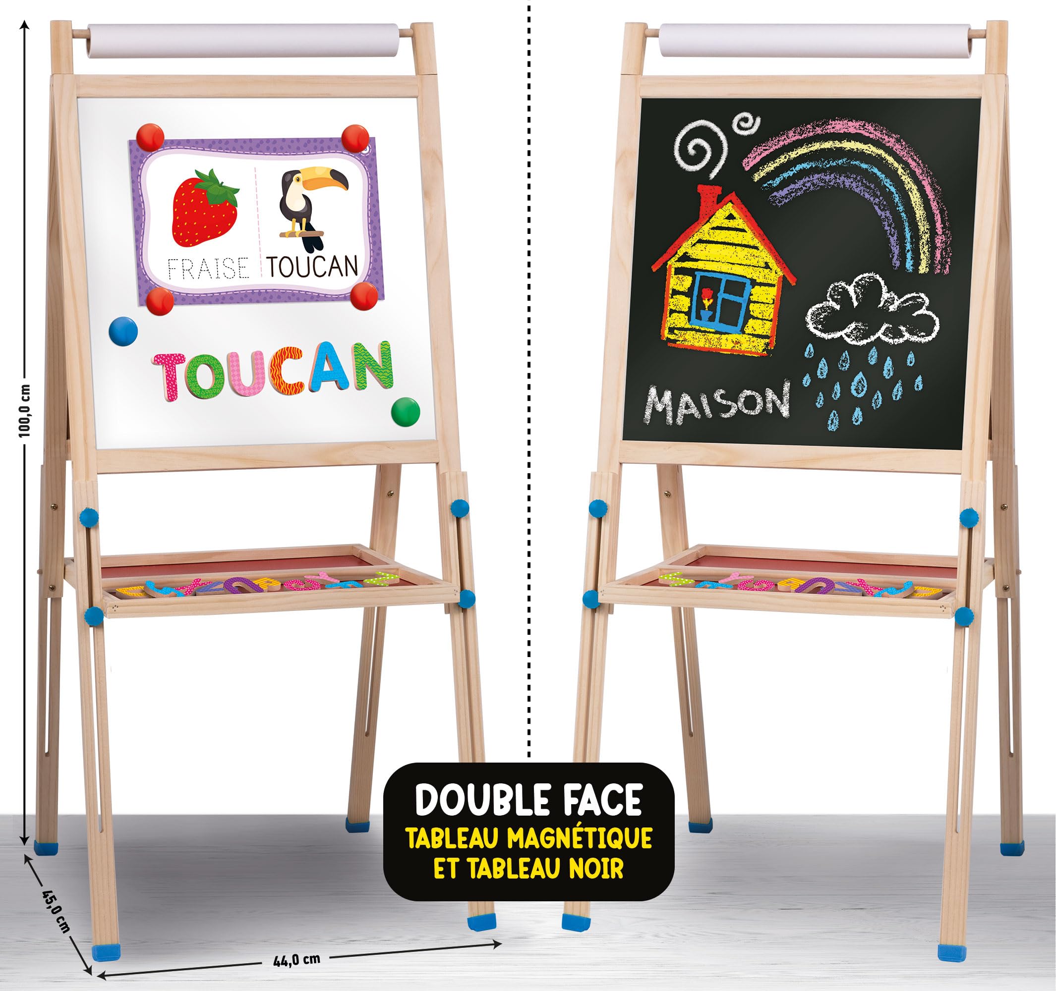 Maxi tableau réglable pour enfants - LISCIANI - Idéal pour apprendre a lire et écrire