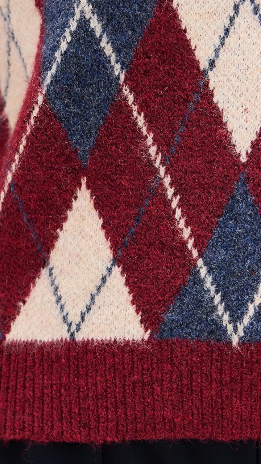 Another Girl Women's Argyle Knit Tank Sweater Vest - Image 6